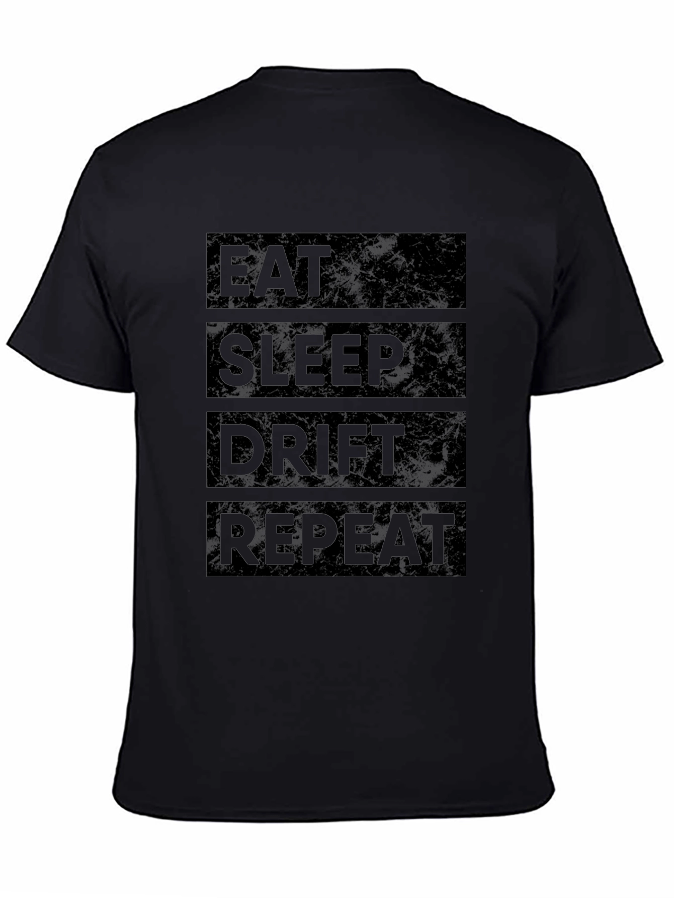 Eat Sleep Drift Repeat Black Graphic Tee