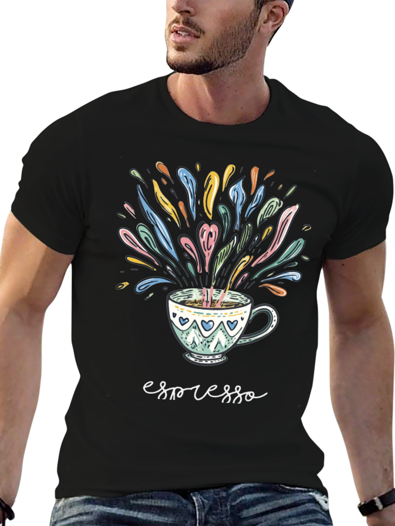 Espresso Art T-Shirt - Stylish Coffee Lover Tee