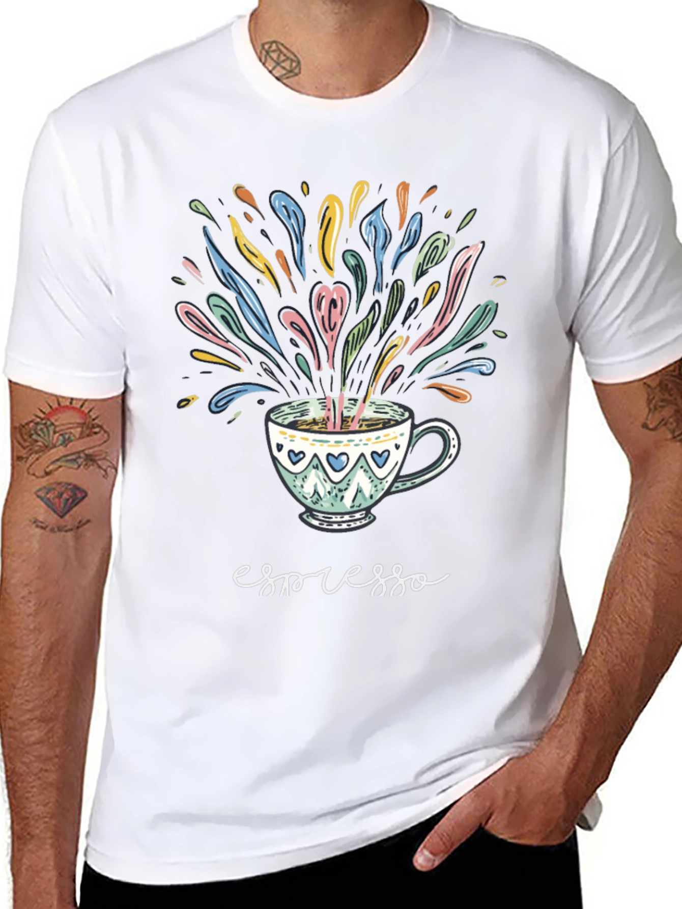 Espresso Art T-Shirt - Stylish Coffee Lover Tee