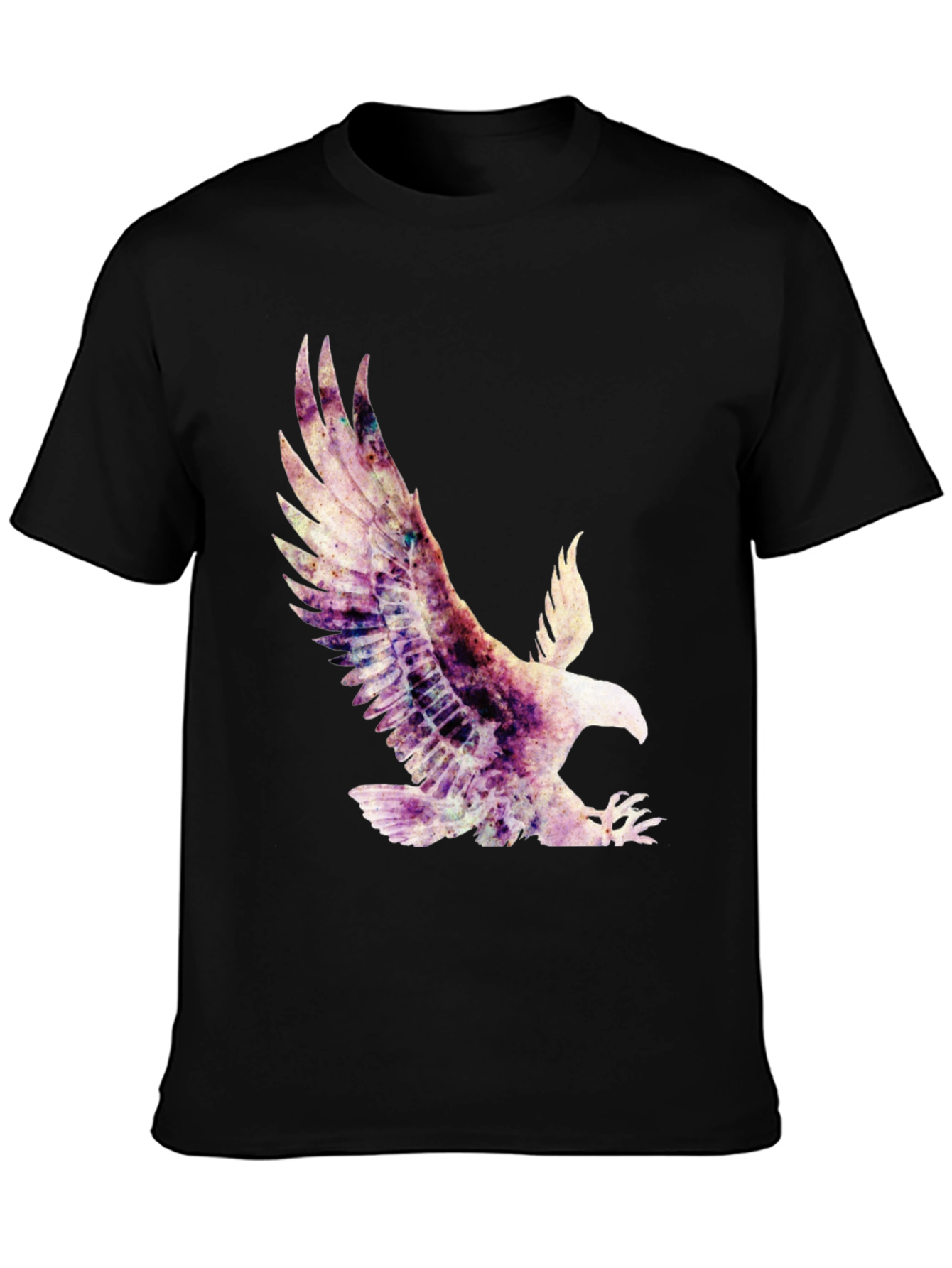 Eagle Graphic Print T-Shirt - Black