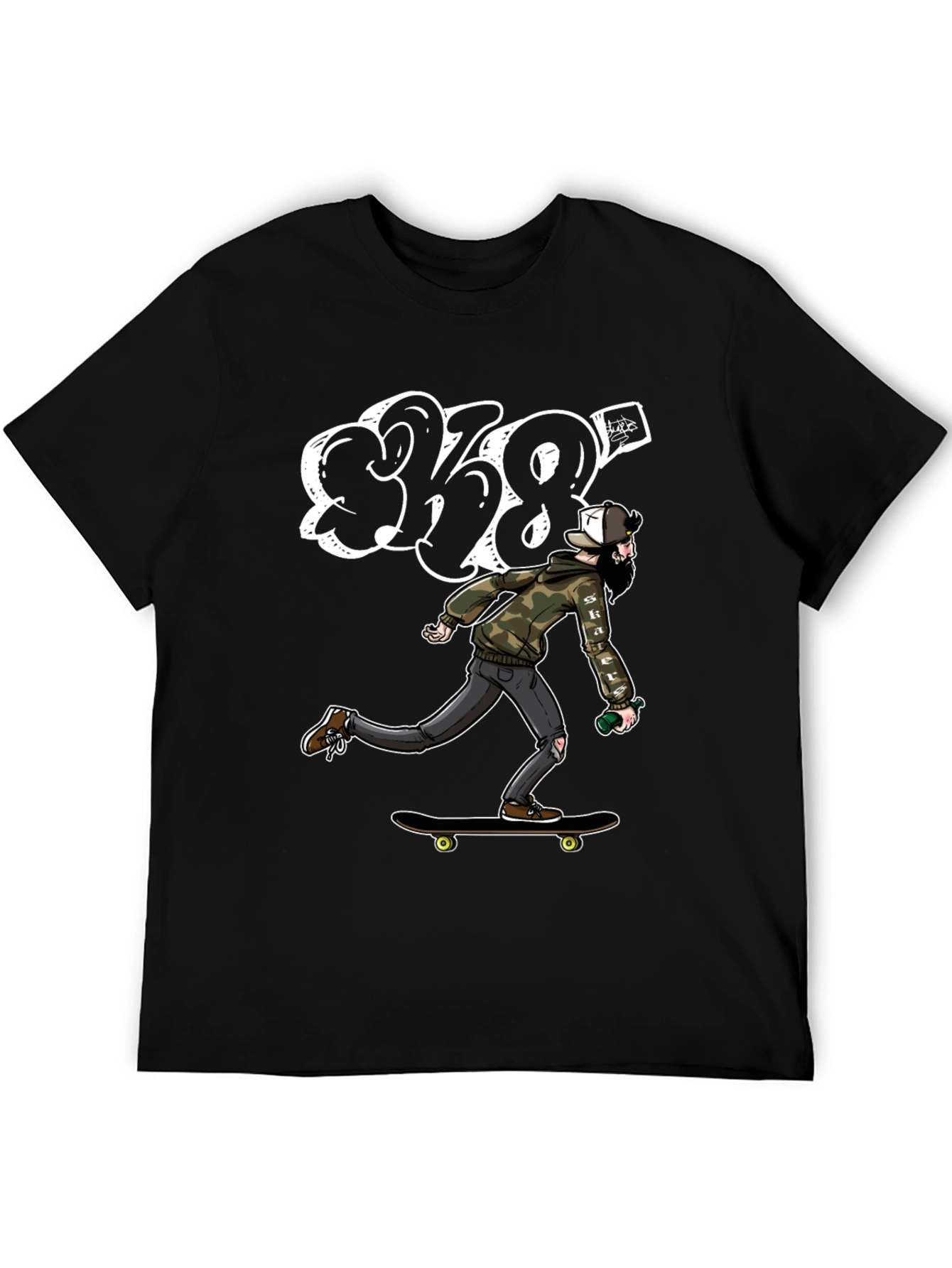 Skater Dude Black Graphic Tee