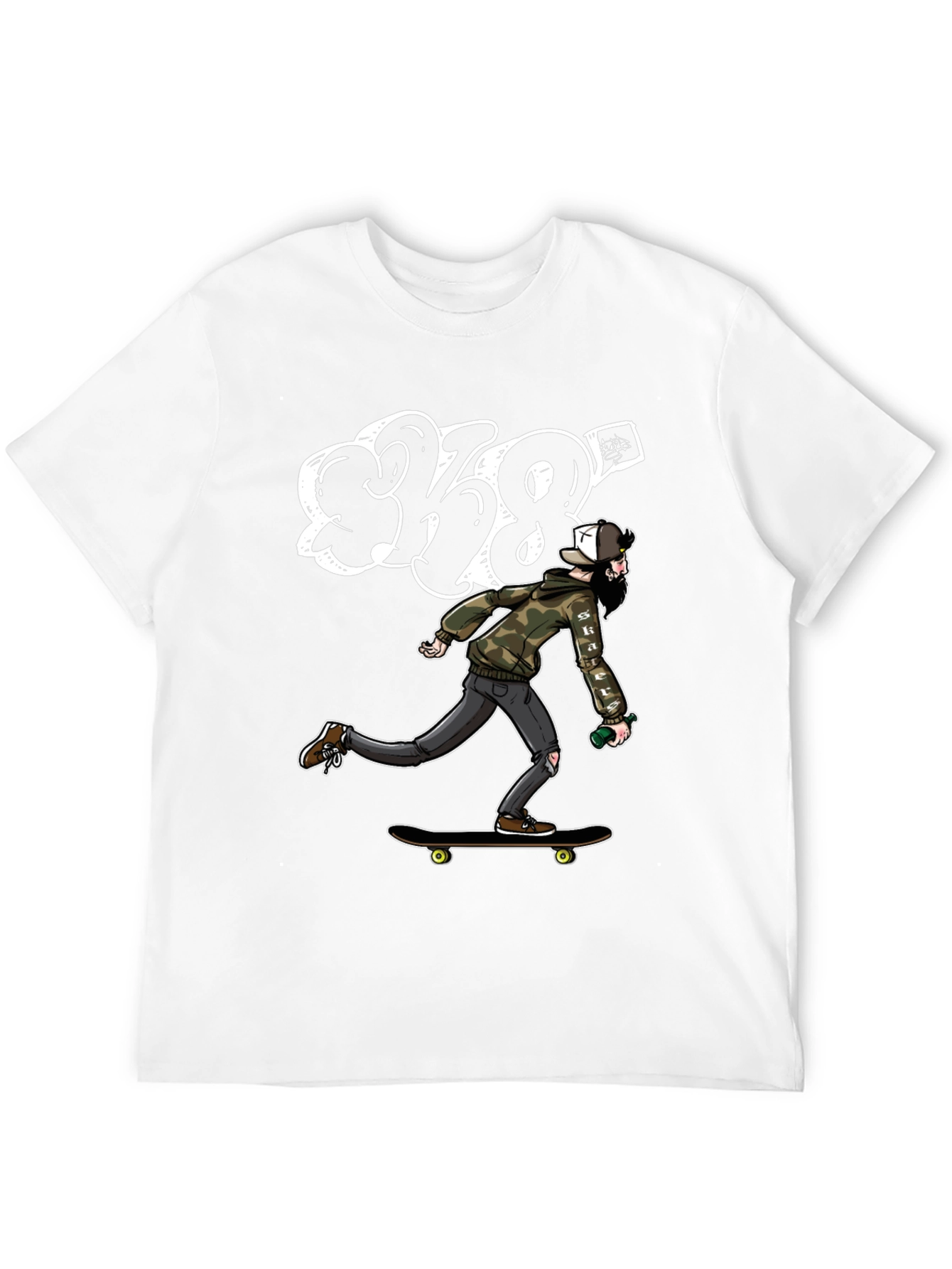 Skater Dude Black Graphic Tee