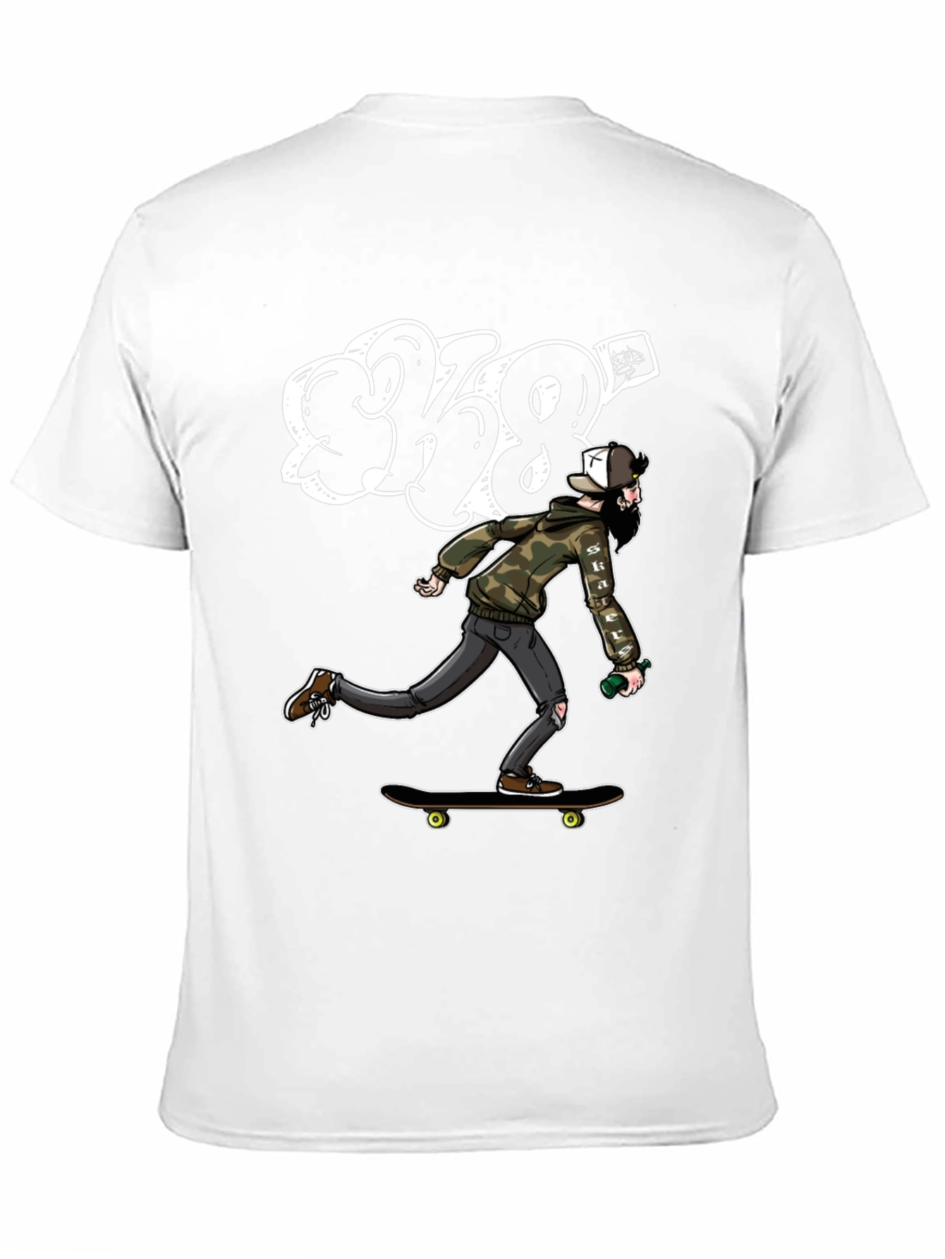 Skater Dude Black Graphic Tee