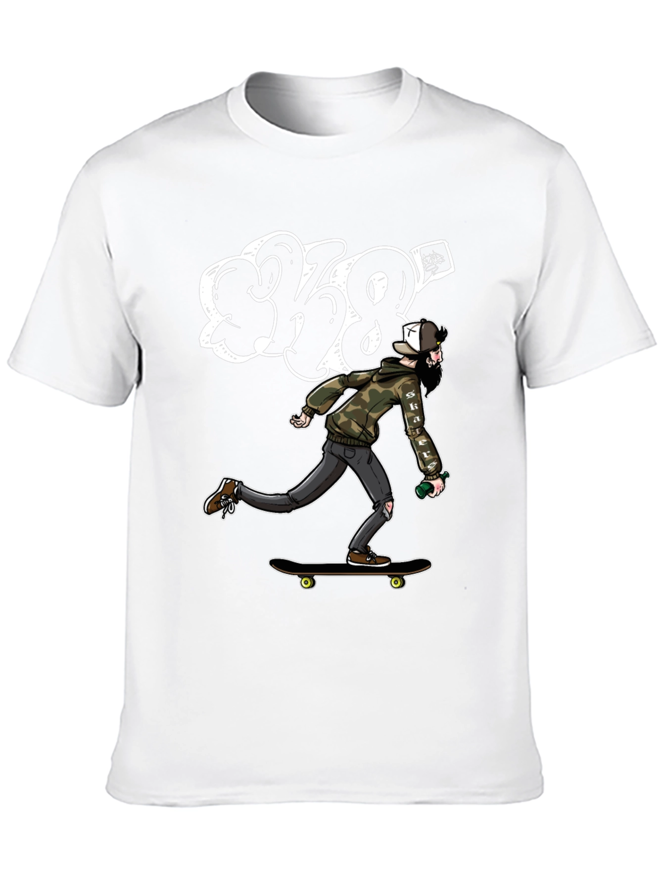 Skater Dude Black Graphic Tee
