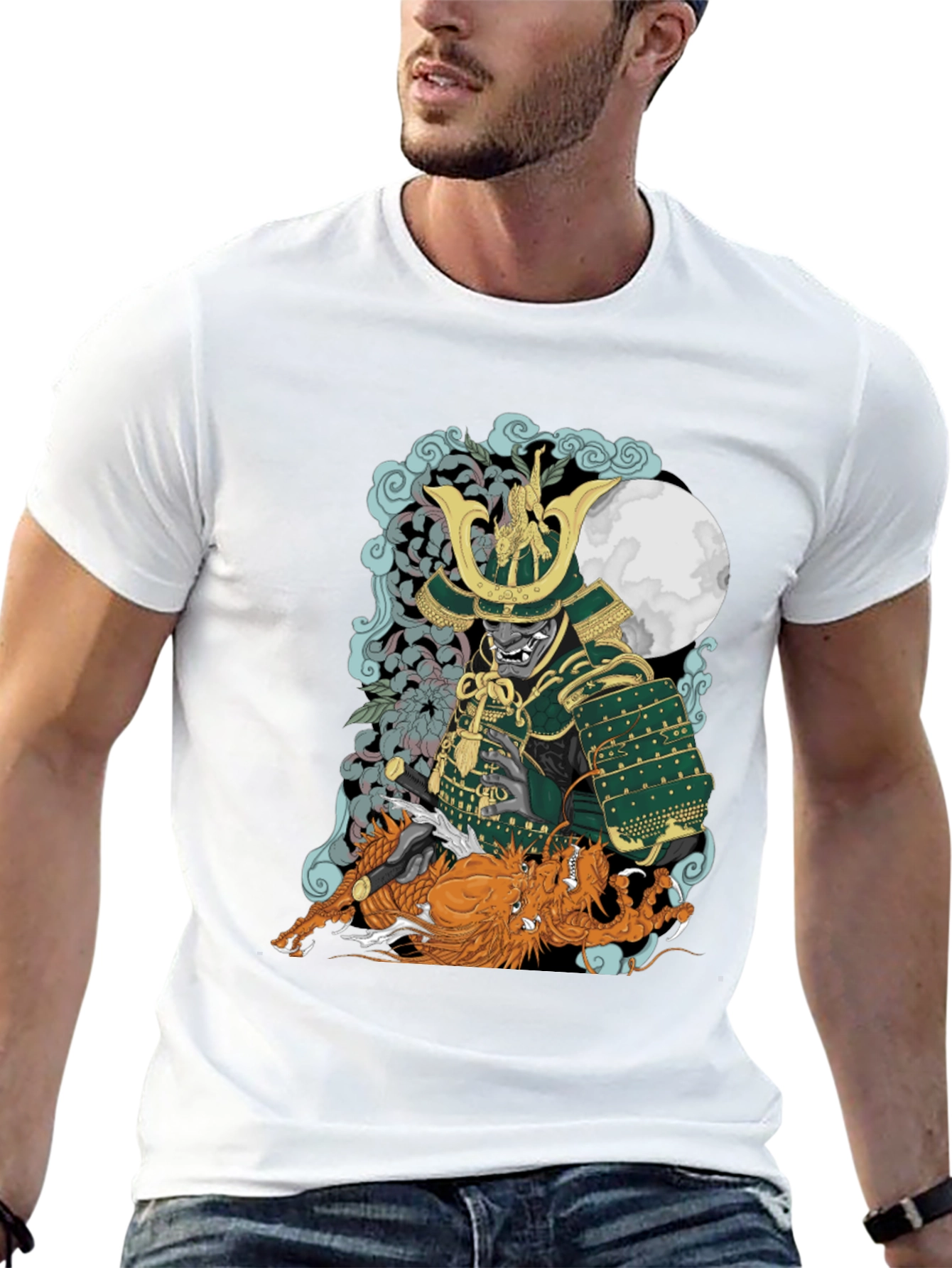 Samurai & Dragon Graphic Tee