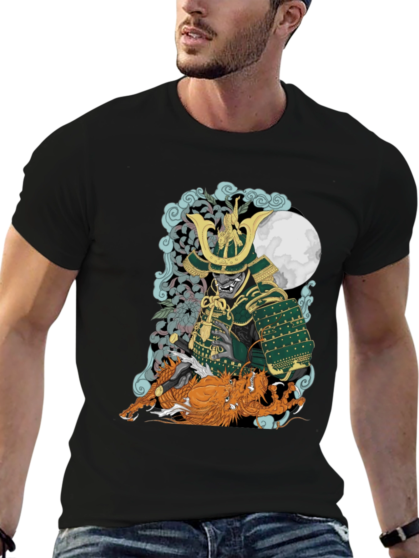 Samurai & Dragon Graphic Tee