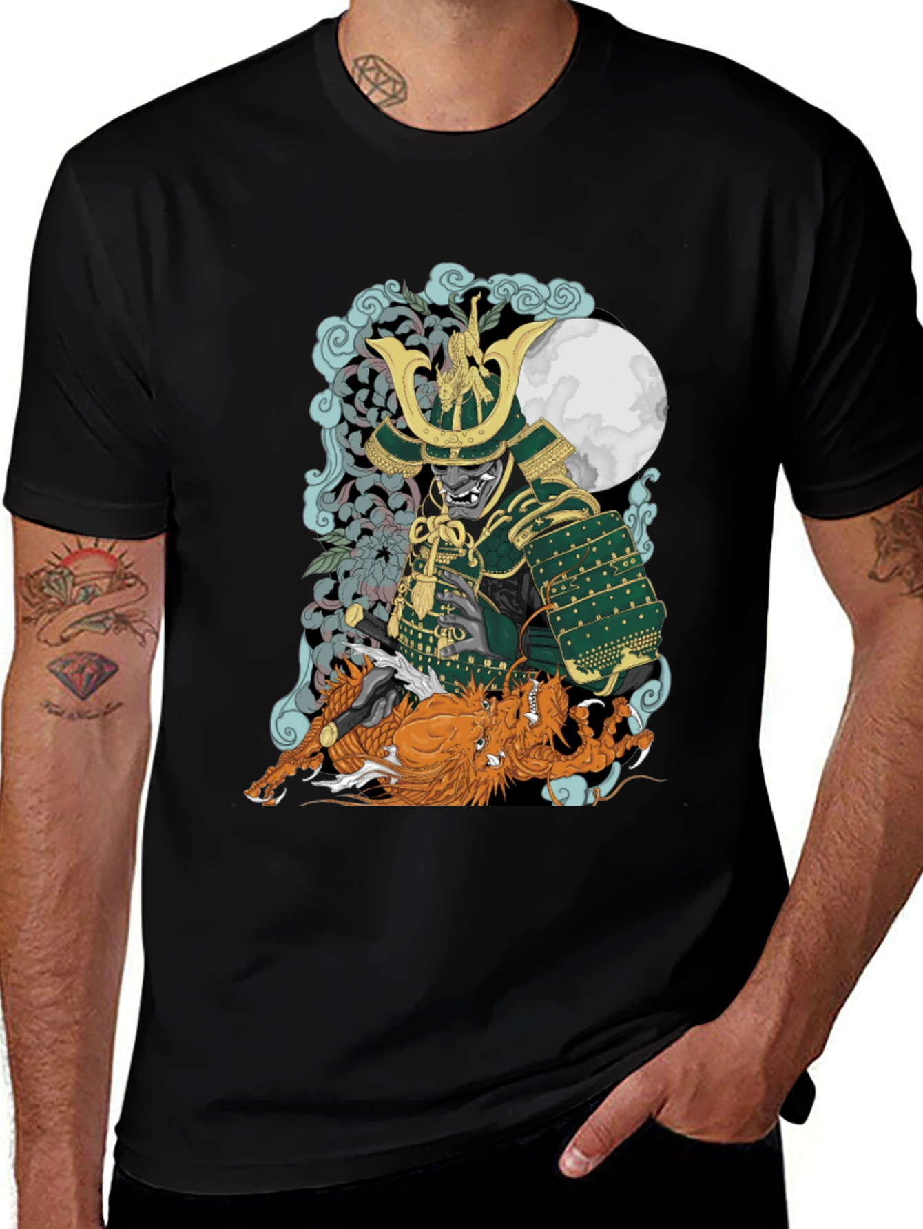 Samurai & Dragon Graphic Tee