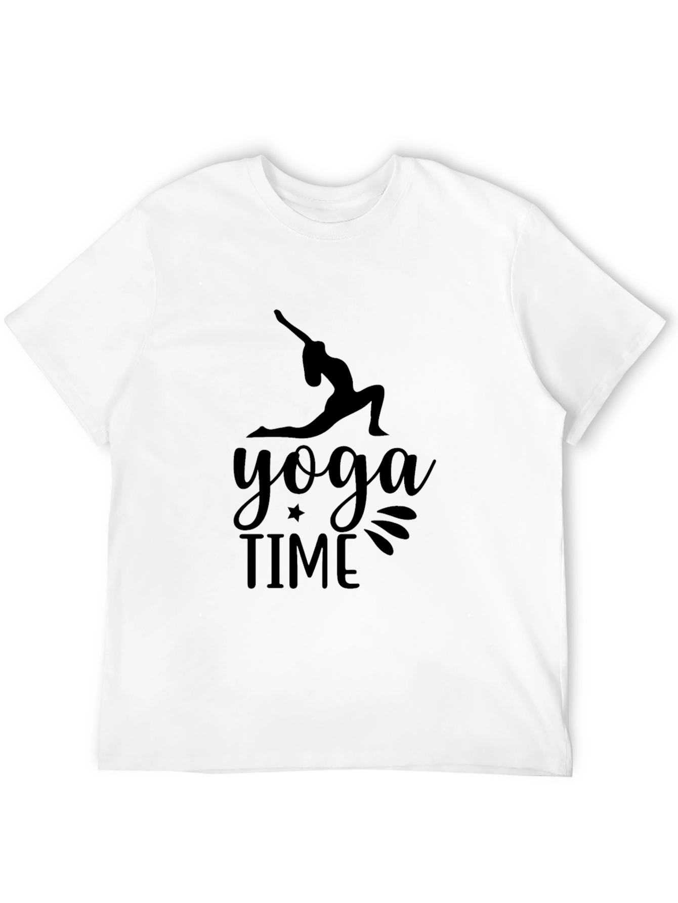 Yoga Time Graphic Black T-Shirt