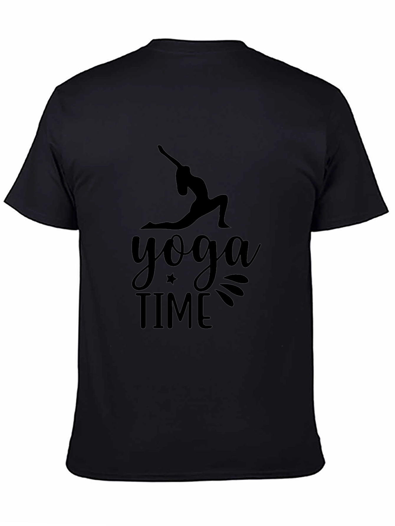 Yoga Time Graphic Black T-Shirt