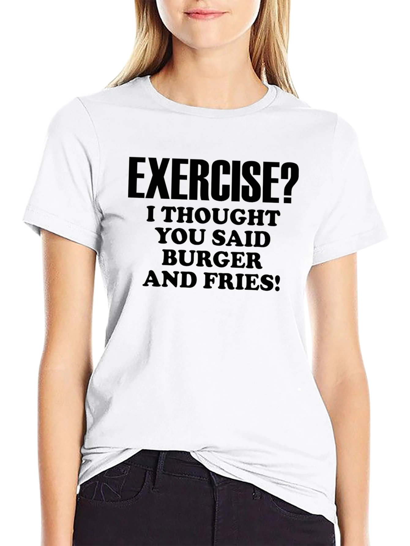 Exercise? Burger & Fries Graphic Tee