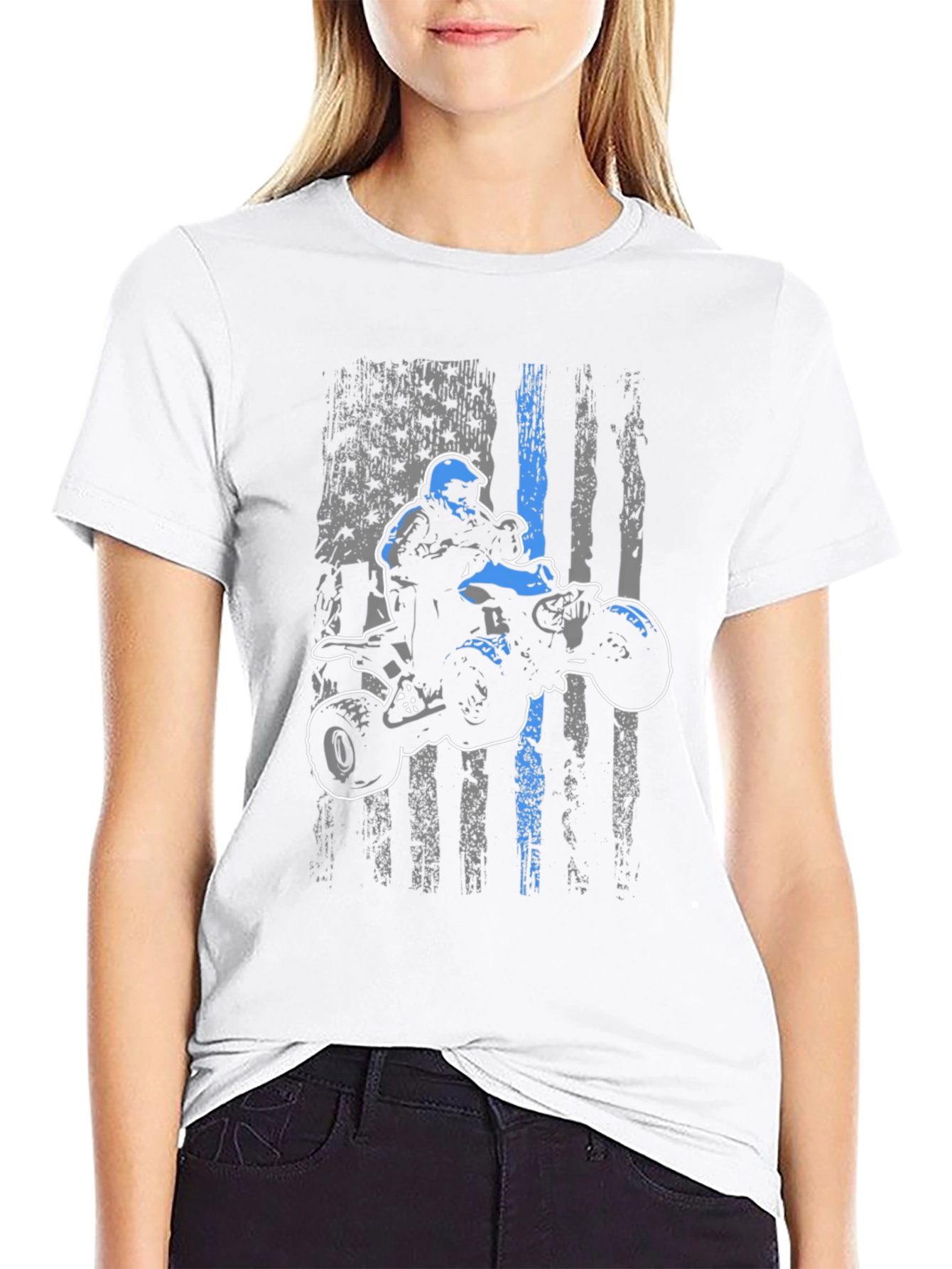 ATV Rider Thin Blue Line T-Shirt
