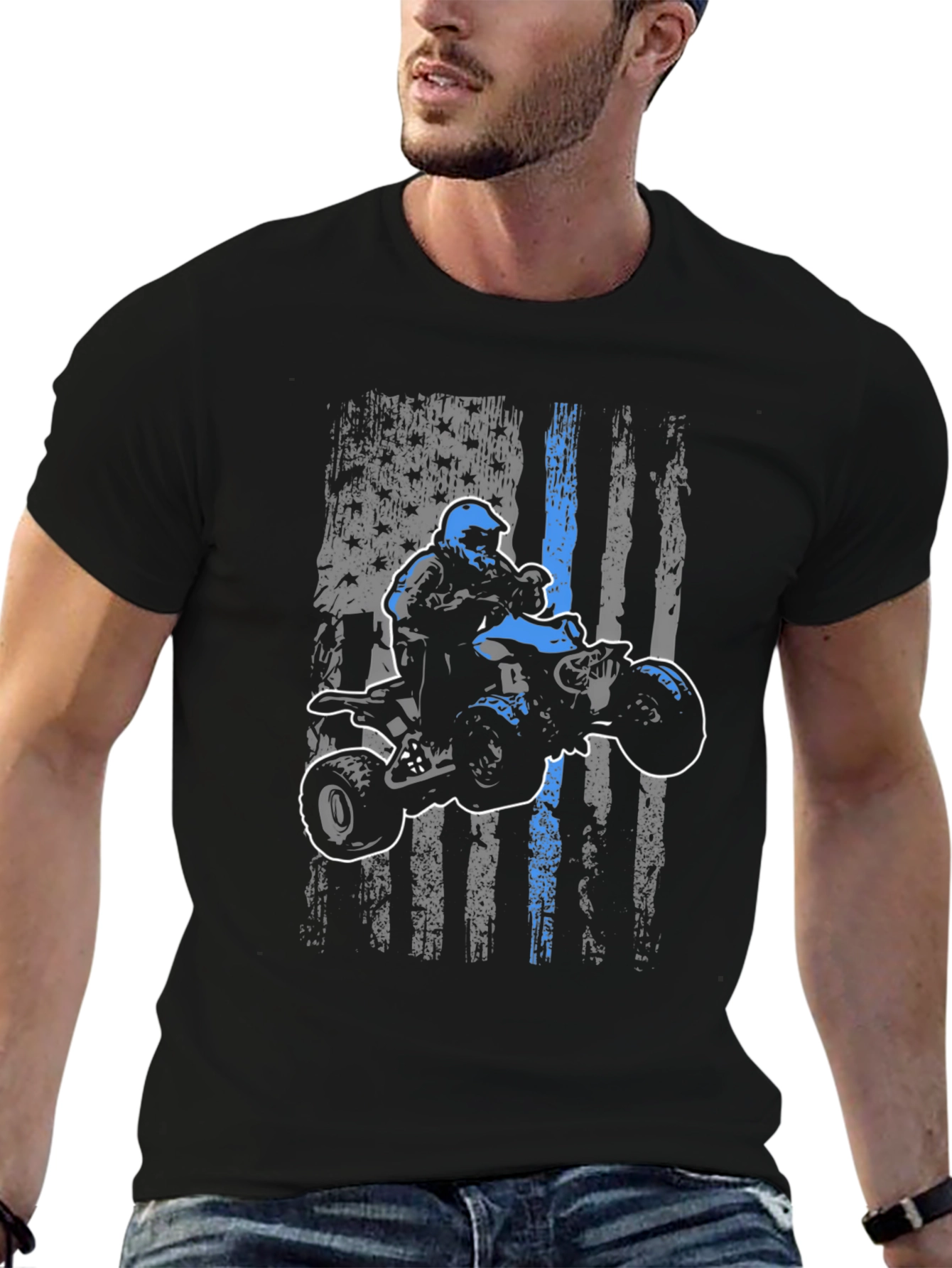 ATV Rider Thin Blue Line T-Shirt