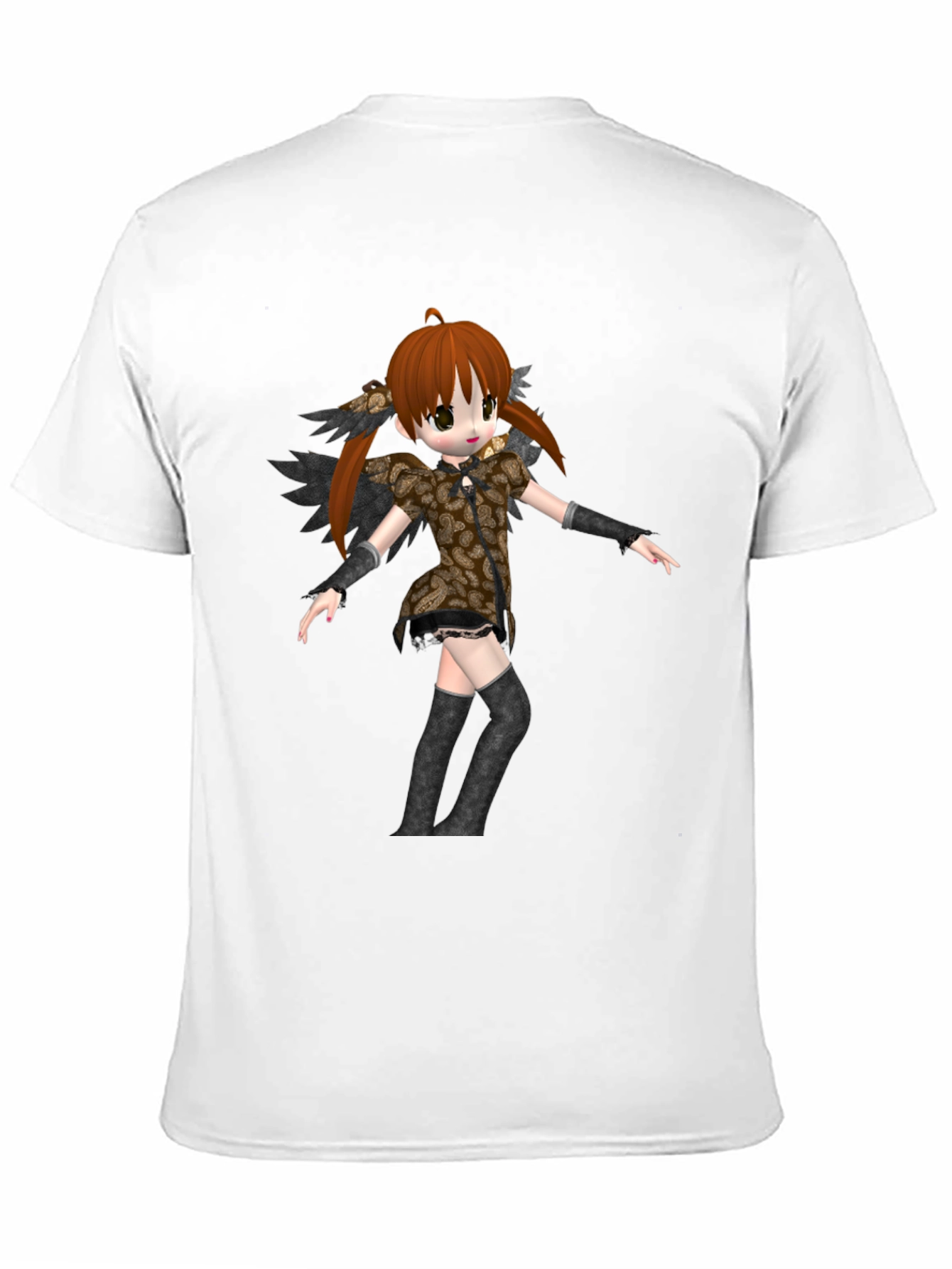 Anime Girl Graphic Black T-Shirt
