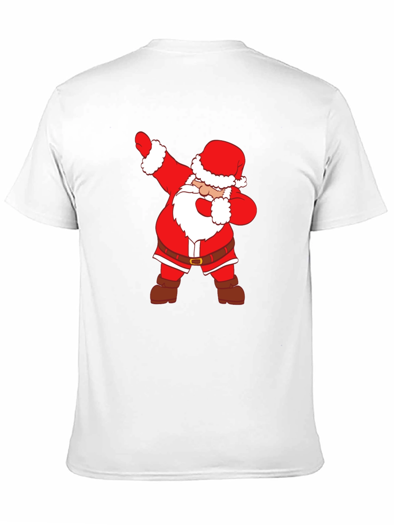 Dabbing Santa Claus Graphic Tee - Black Cotton T-Shirt