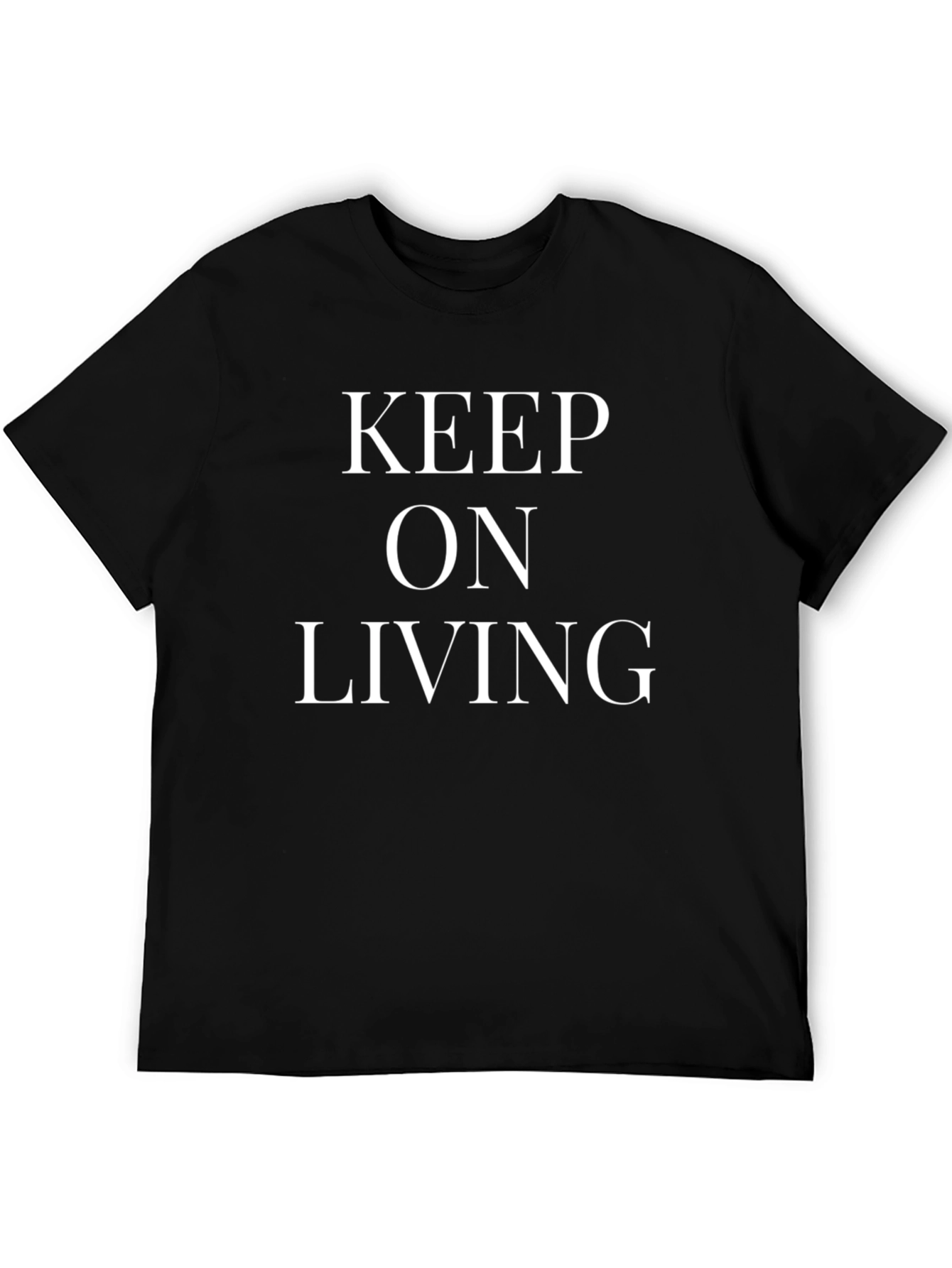 Keep On Living Graphic Tee - Black