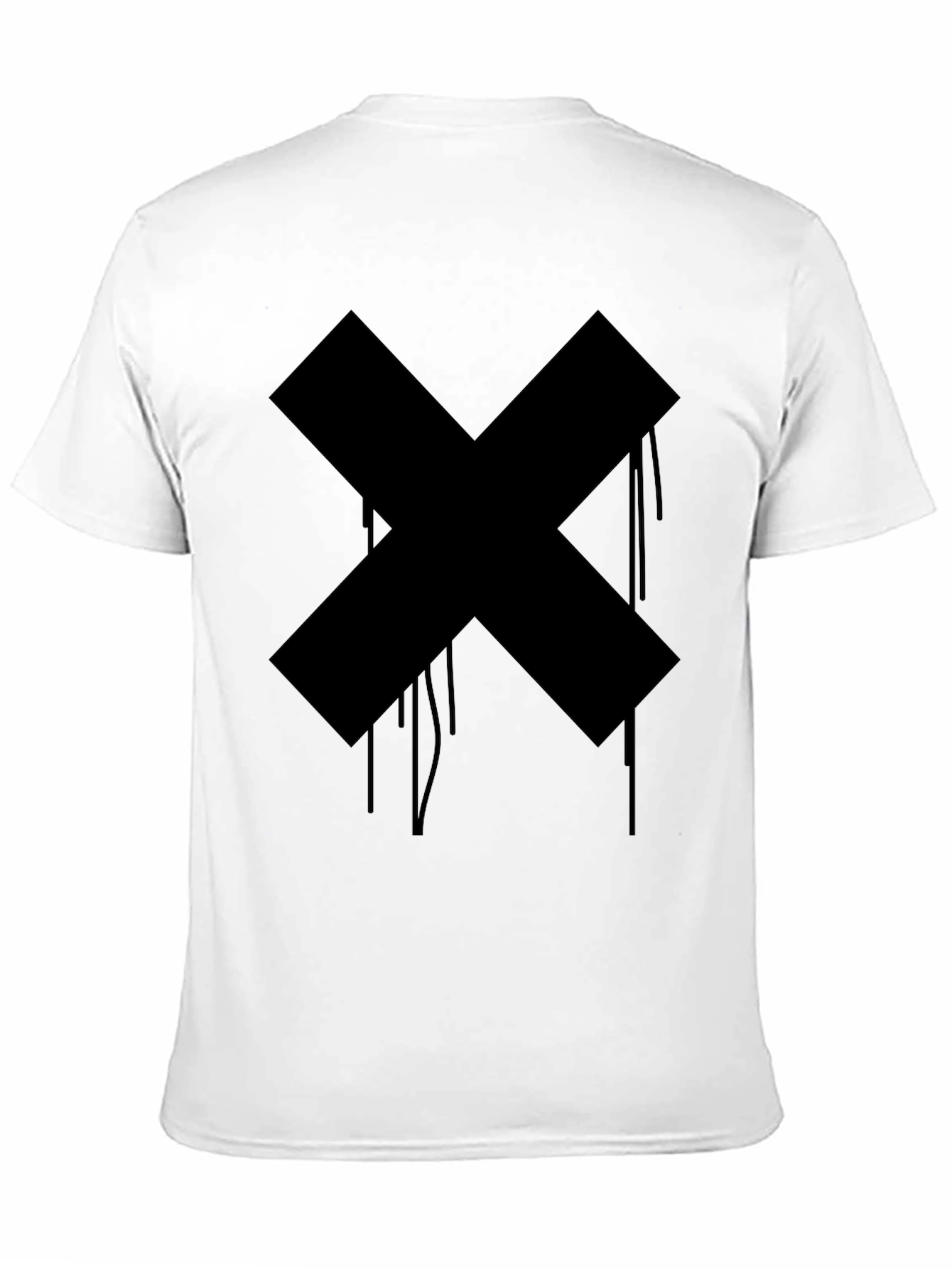 Mens Black Cross Graphic Tee