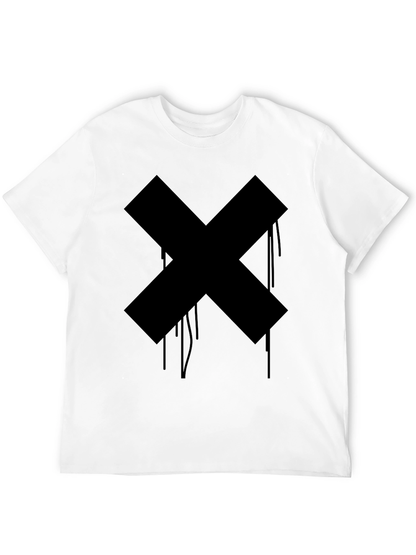 Mens Black Cross Graphic Tee
