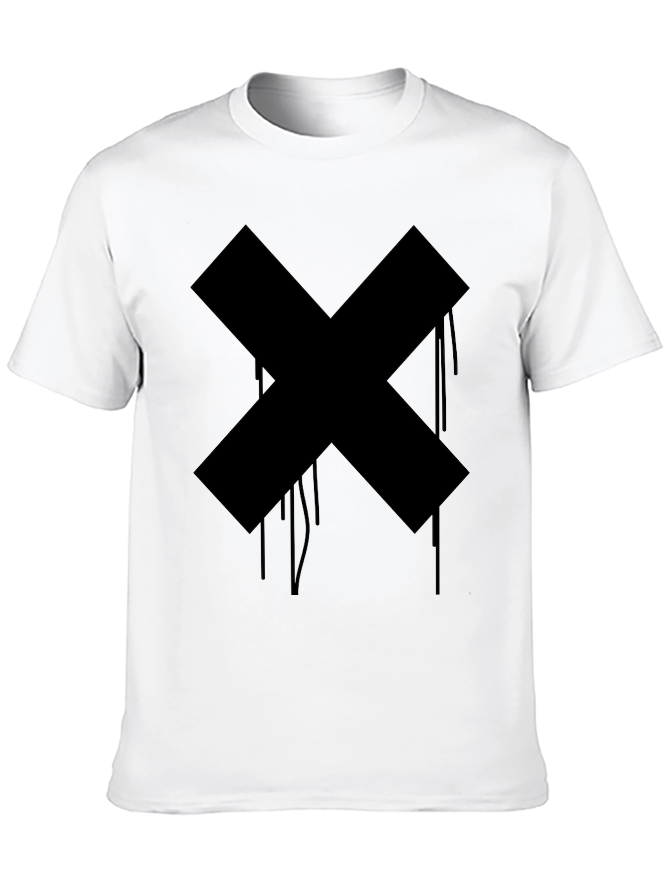 Mens Black Cross Graphic Tee