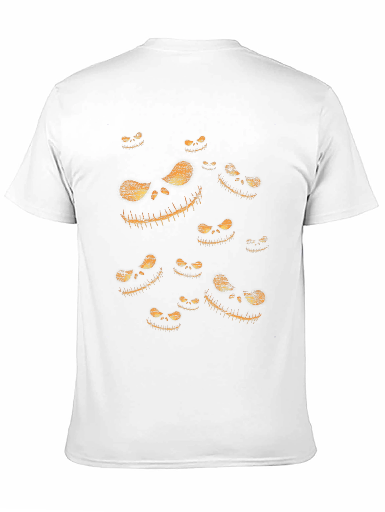 Spooky Halloween Face Graphic Black T-Shirt