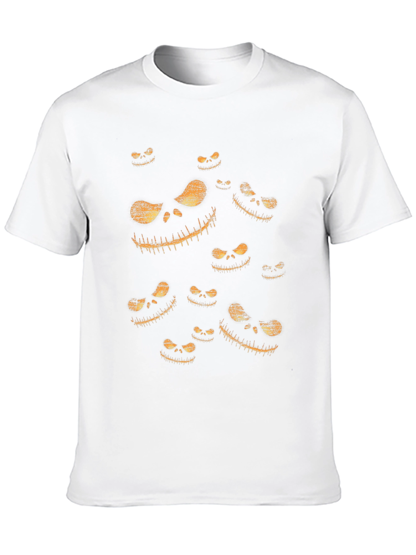 Spooky Halloween Face Graphic Black T-Shirt