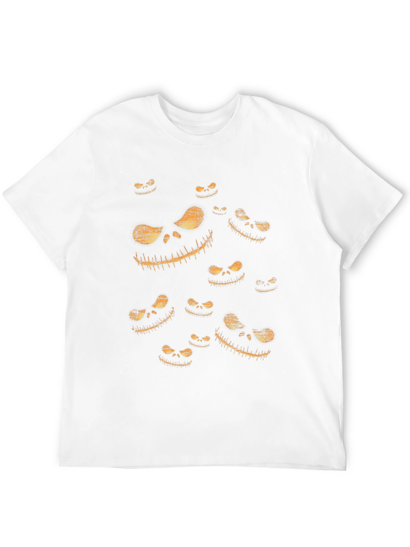 Spooky Halloween Face Graphic Black T-Shirt