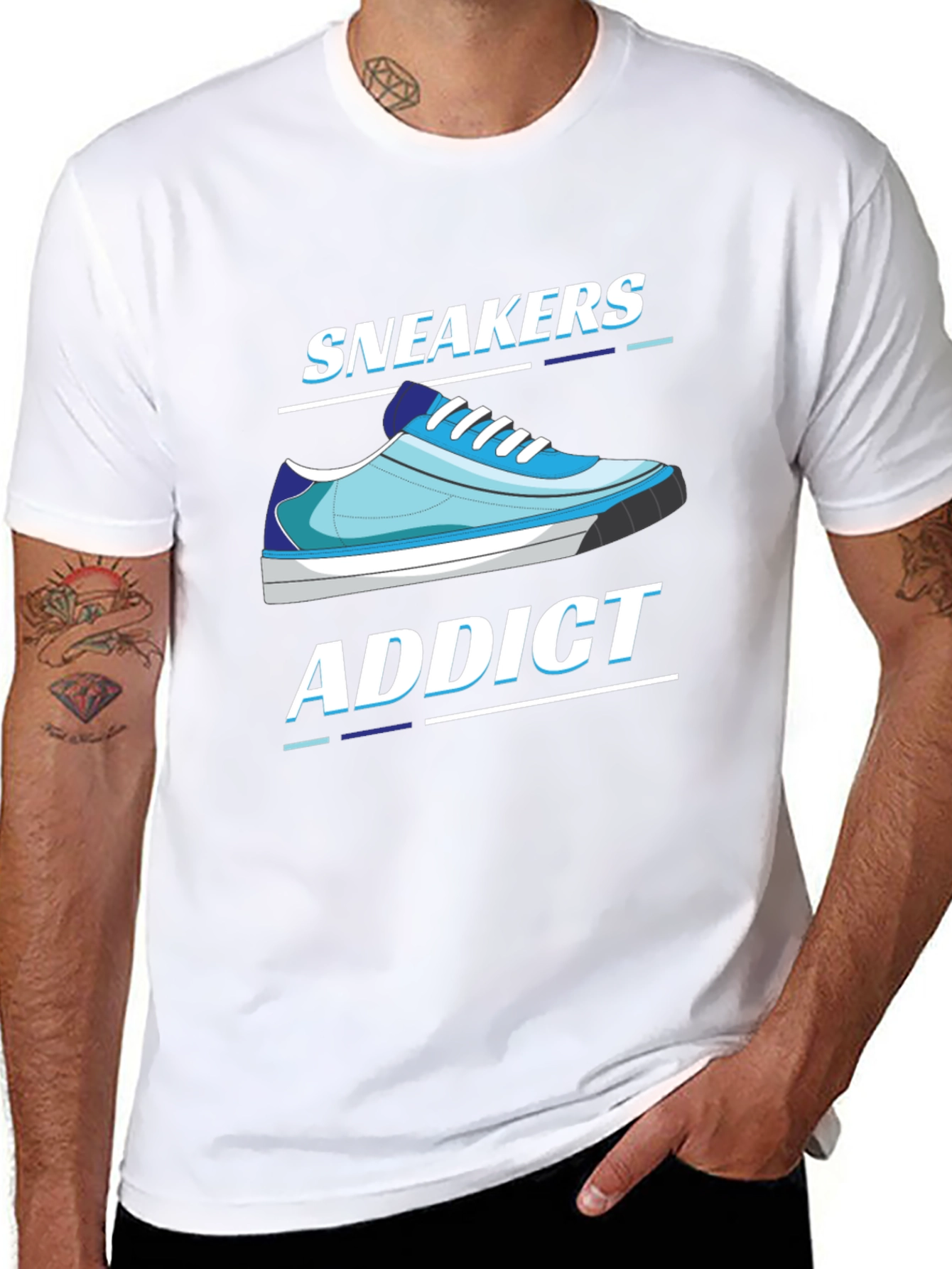 Sneakers Addict Black T-Shirt