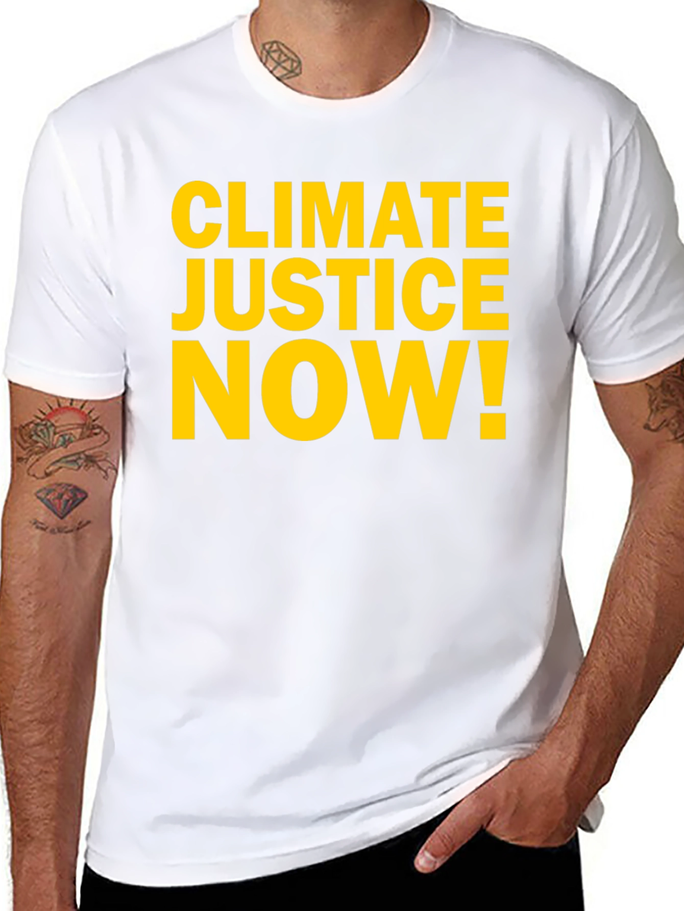 Climate Justice Now T-Shirt - Bold Environmental Activism Tee
