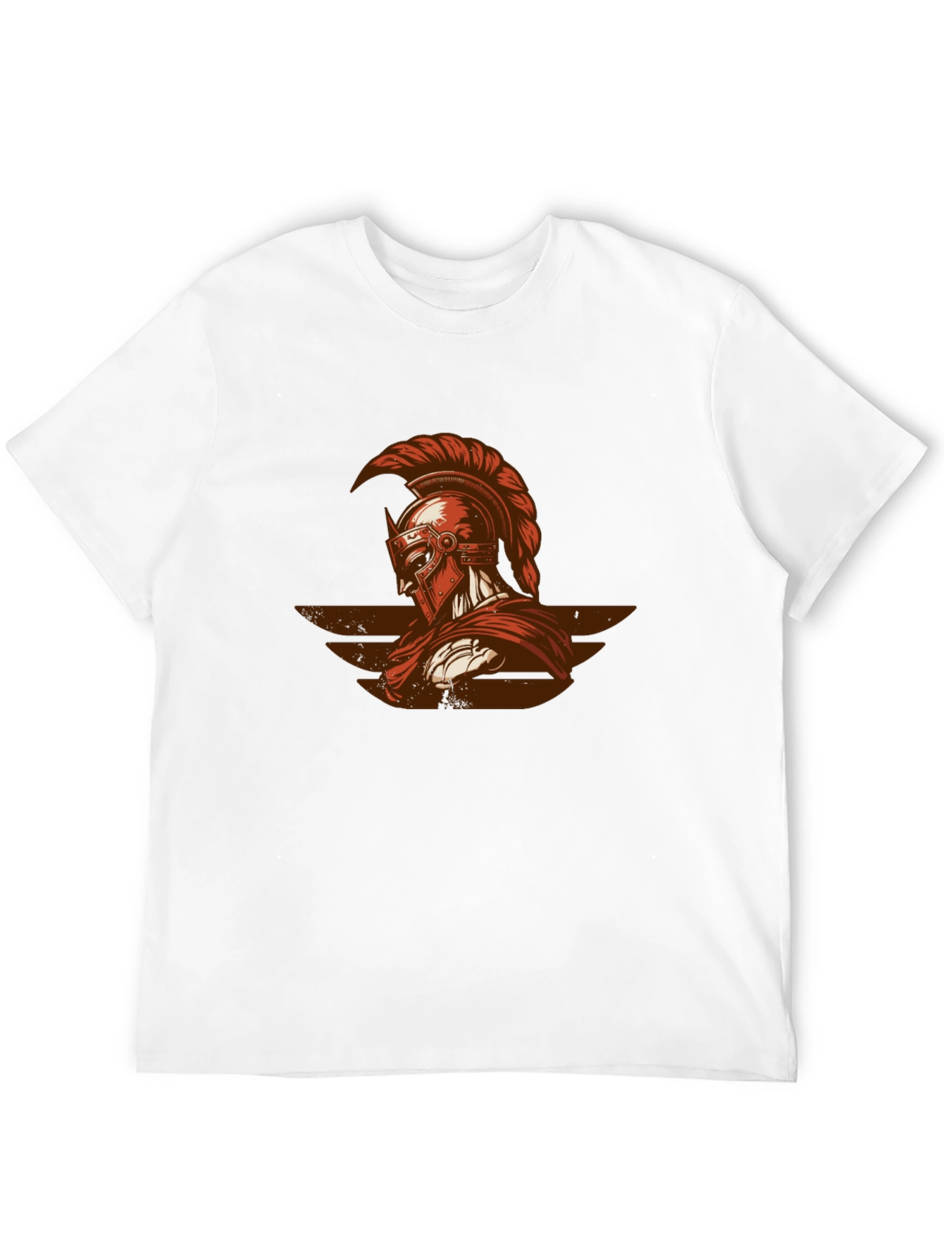 Spartan Warrior Graphic Tee - Black Cotton Shirt