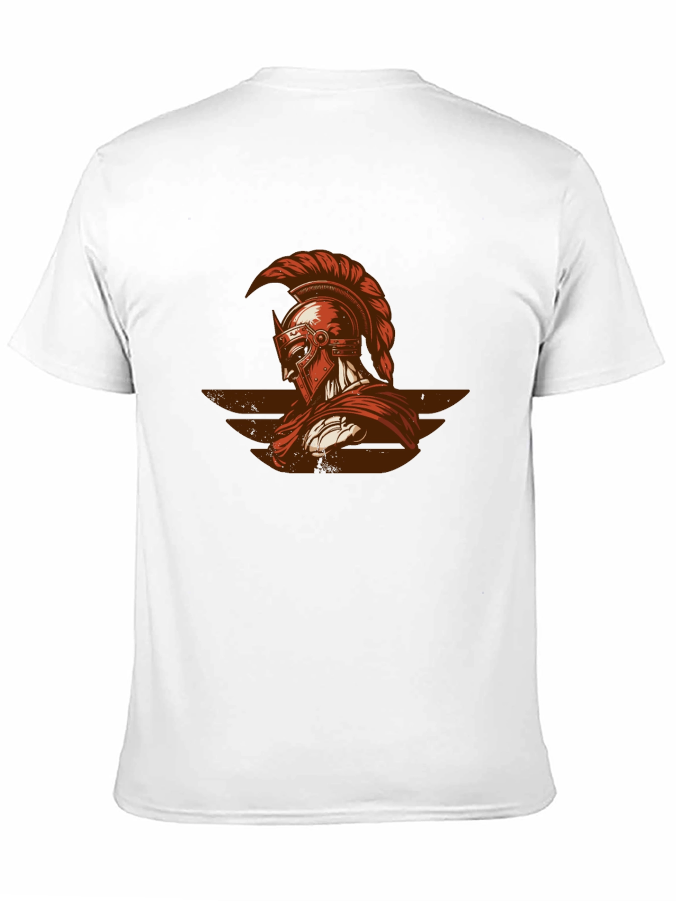 Spartan Warrior Graphic Tee - Black Cotton Shirt