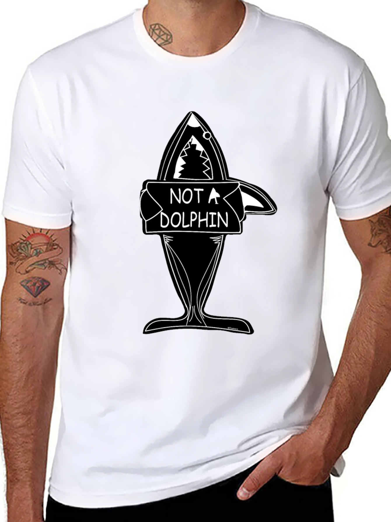 Shark Not a Dolphin Graphic T-Shirt