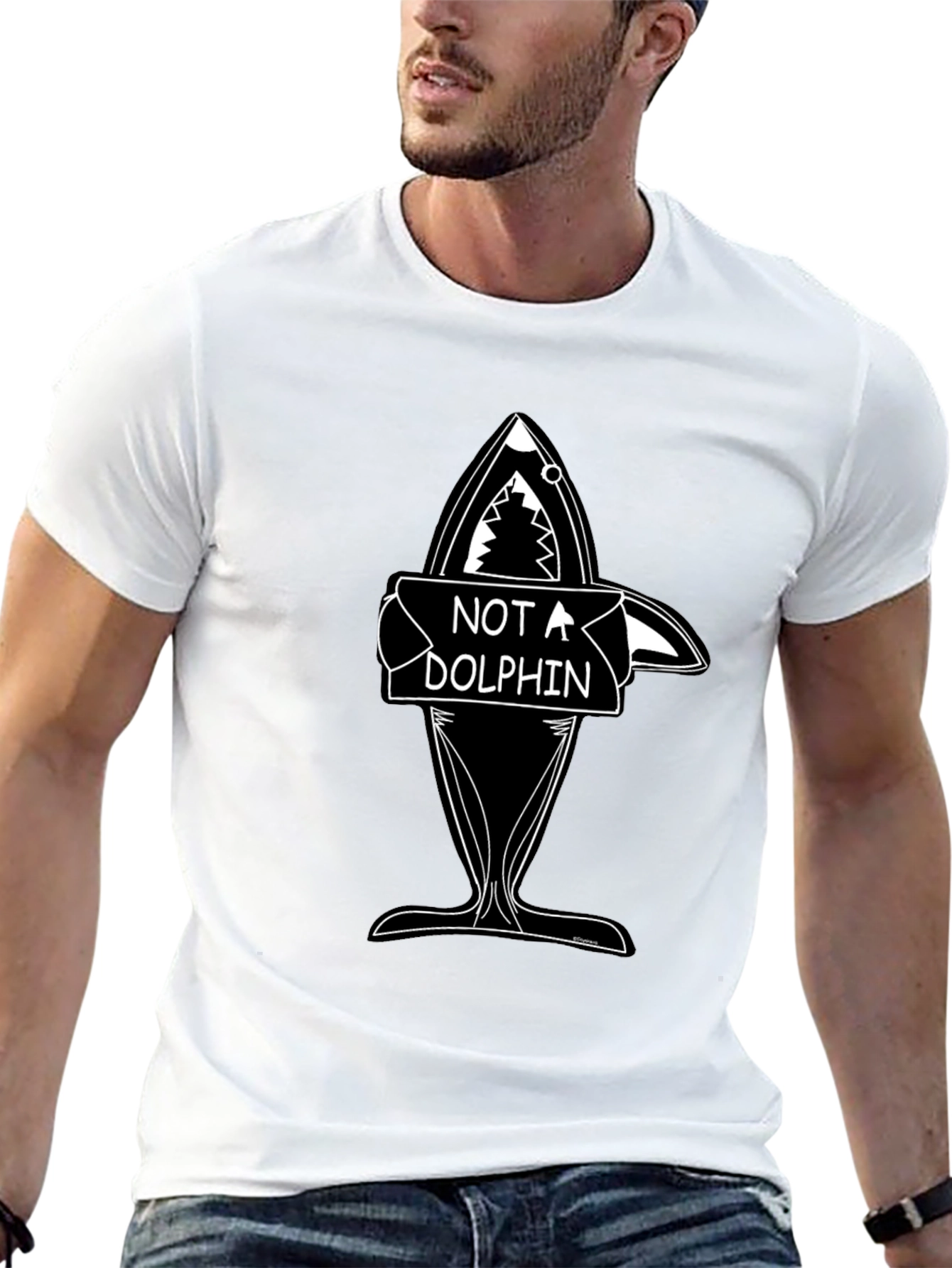 Shark Not a Dolphin Graphic T-Shirt