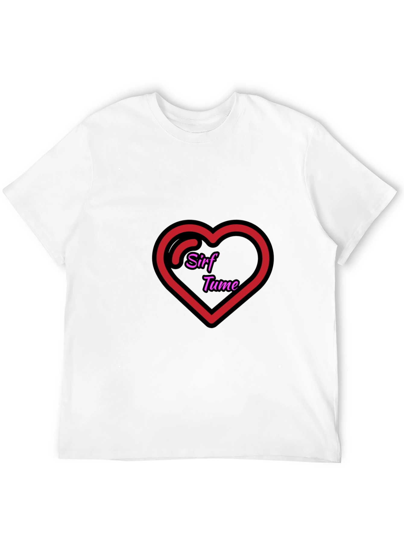 Sirf Tume Heart Graphic Black T-Shirt