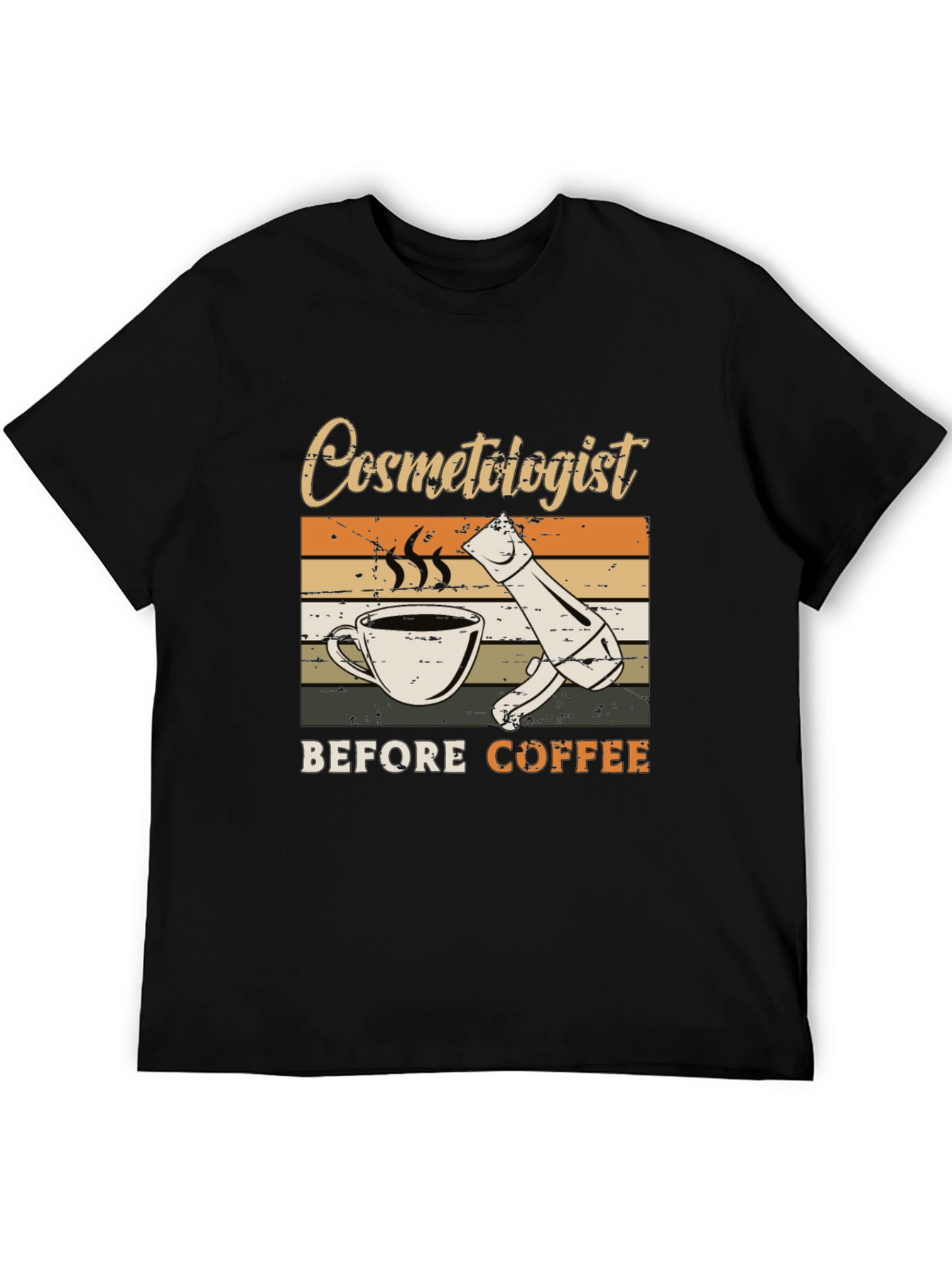 Cosmetologist Before Coffee Graphic Tee