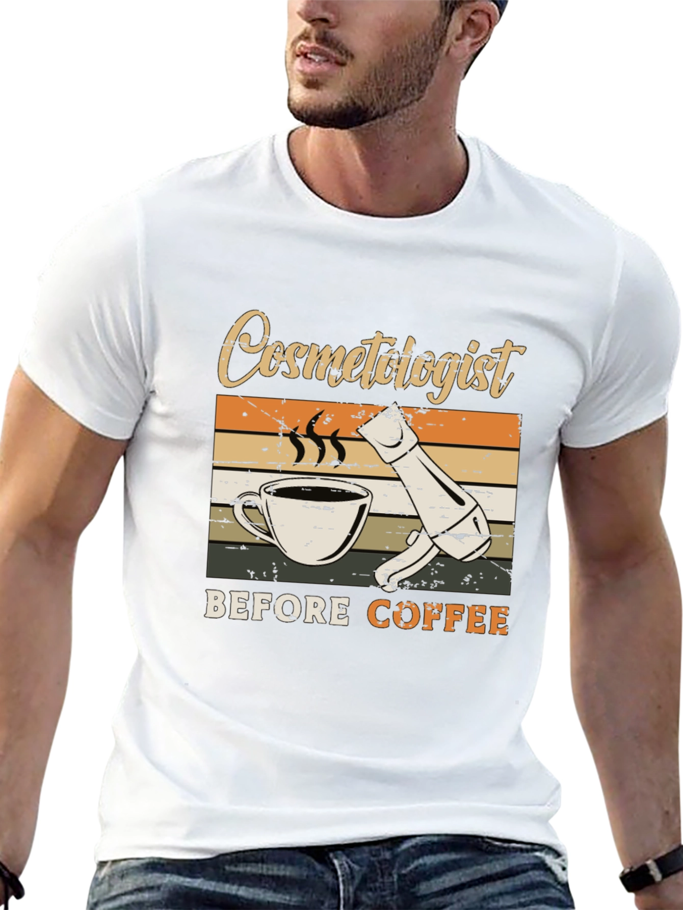 Cosmetologist Before Coffee Graphic Tee