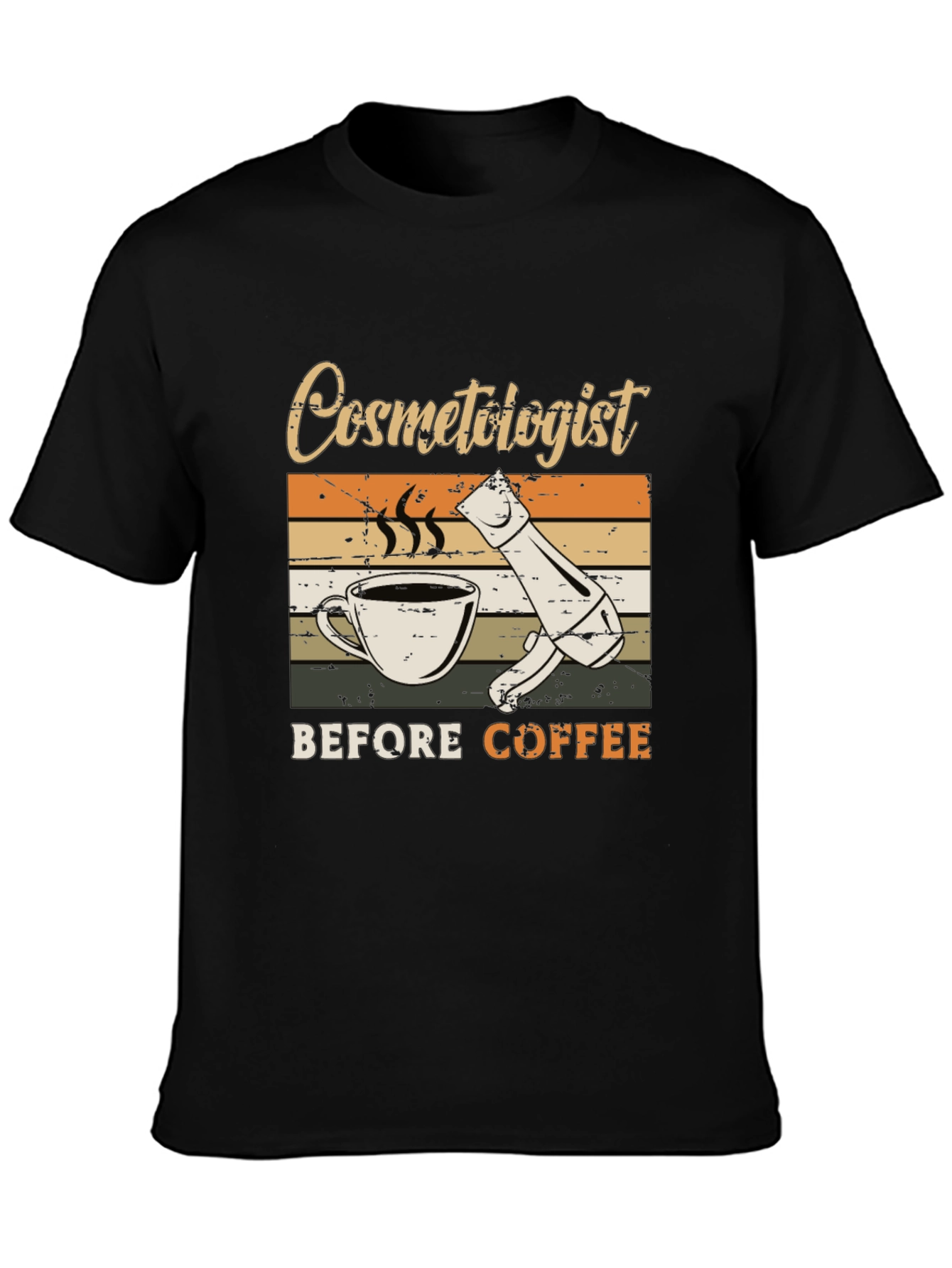 Cosmetologist Before Coffee Graphic Tee