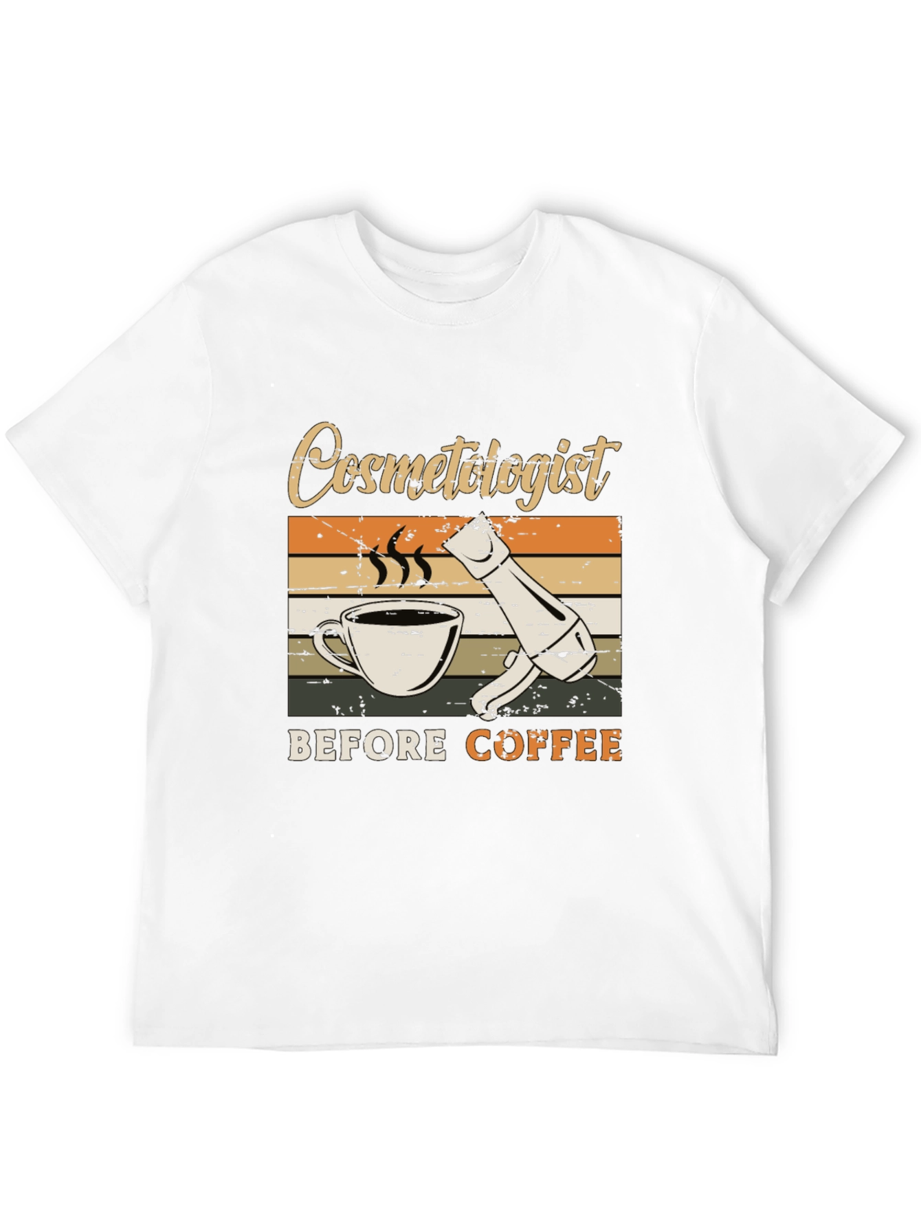 Cosmetologist Before Coffee Graphic Tee