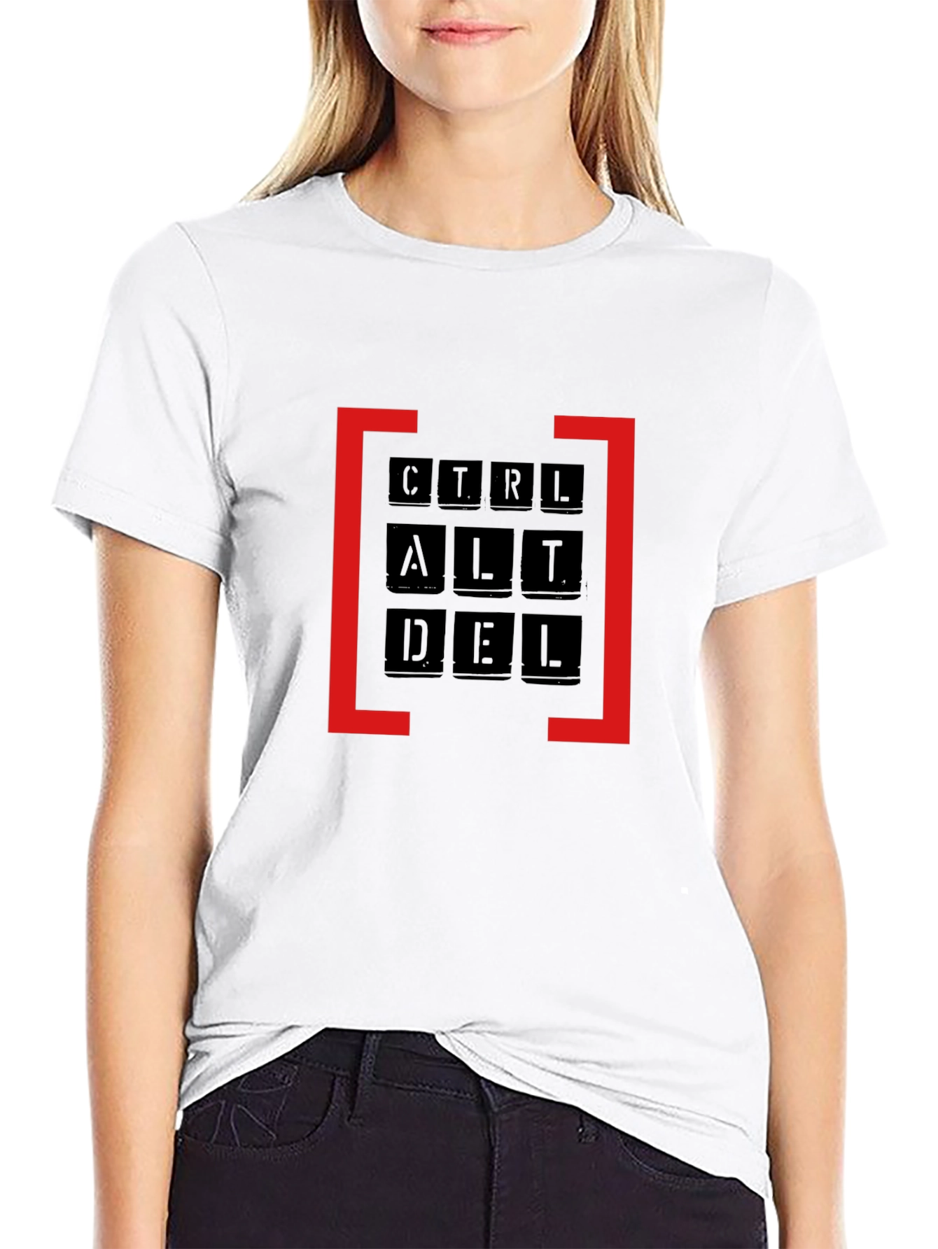 Ctrl Alt Del Graphic Tee - Black Cotton T-Shirt