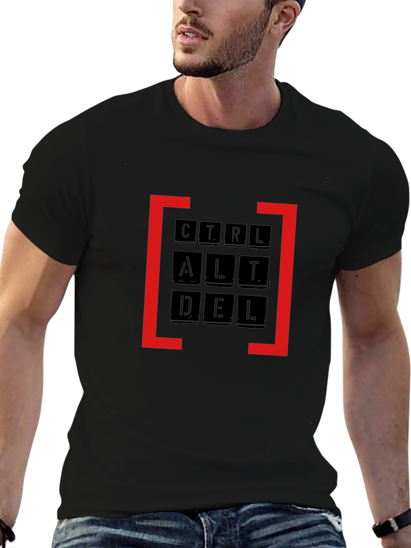 Ctrl Alt Del Graphic Tee - Black Cotton T-Shirt