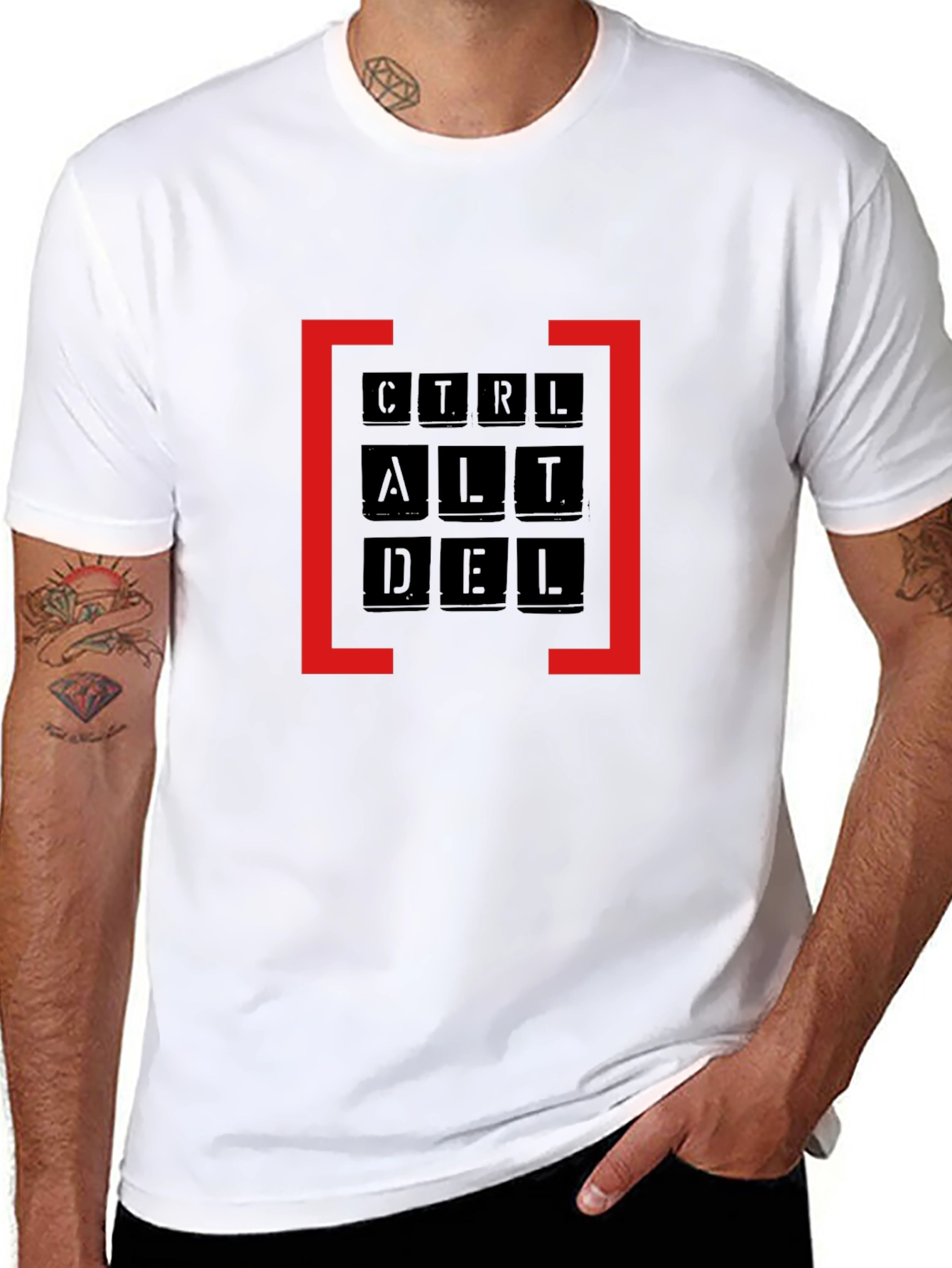 Ctrl Alt Del Graphic Tee - Black Cotton T-Shirt