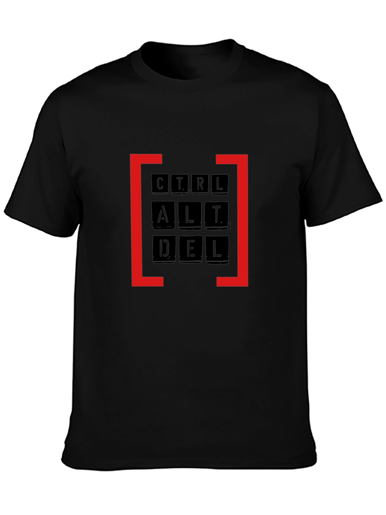 Ctrl Alt Del Graphic Tee - Black Cotton T-Shirt