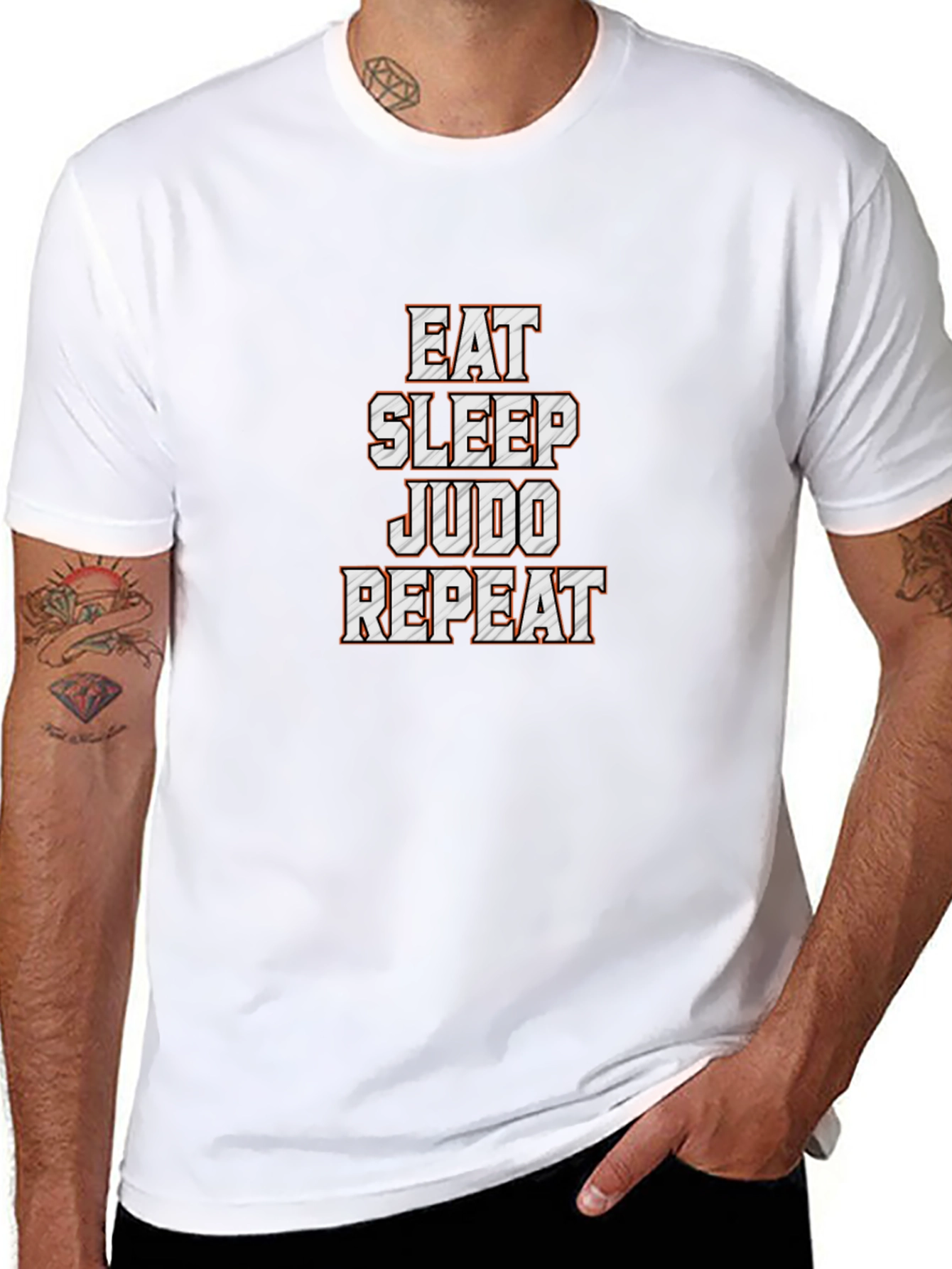 Eat Sleep Judo Repeat T-Shirt - Black