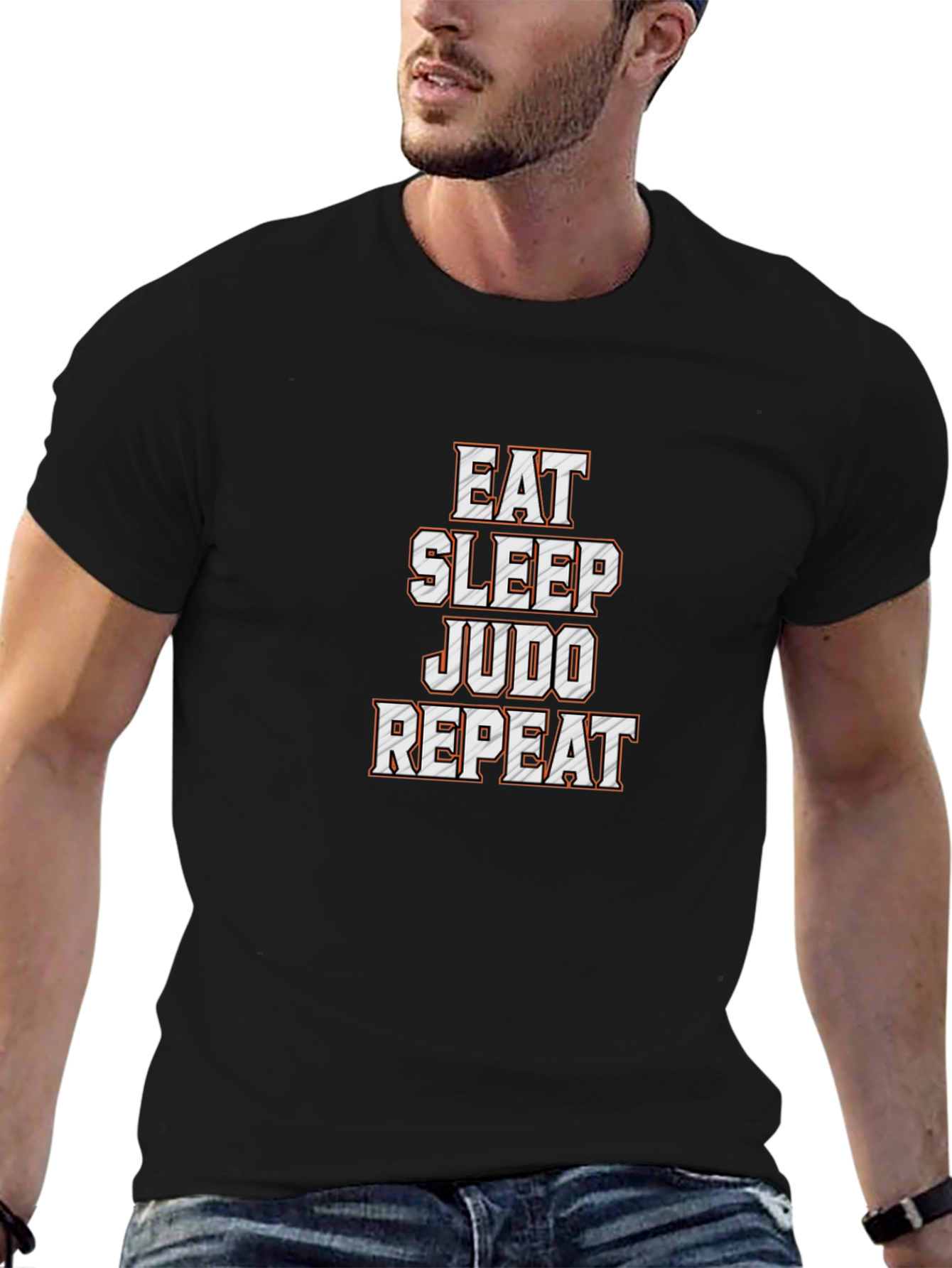 Eat Sleep Judo Repeat T-Shirt - Black
