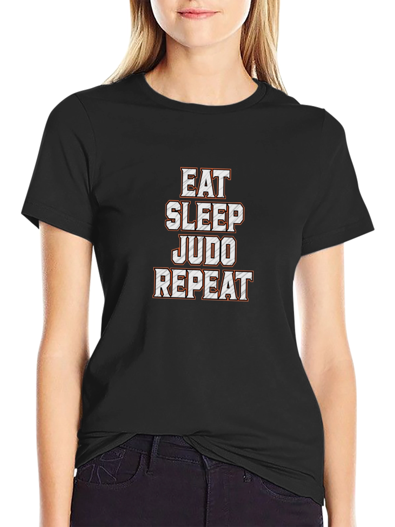 Eat Sleep Judo Repeat T-Shirt - Black