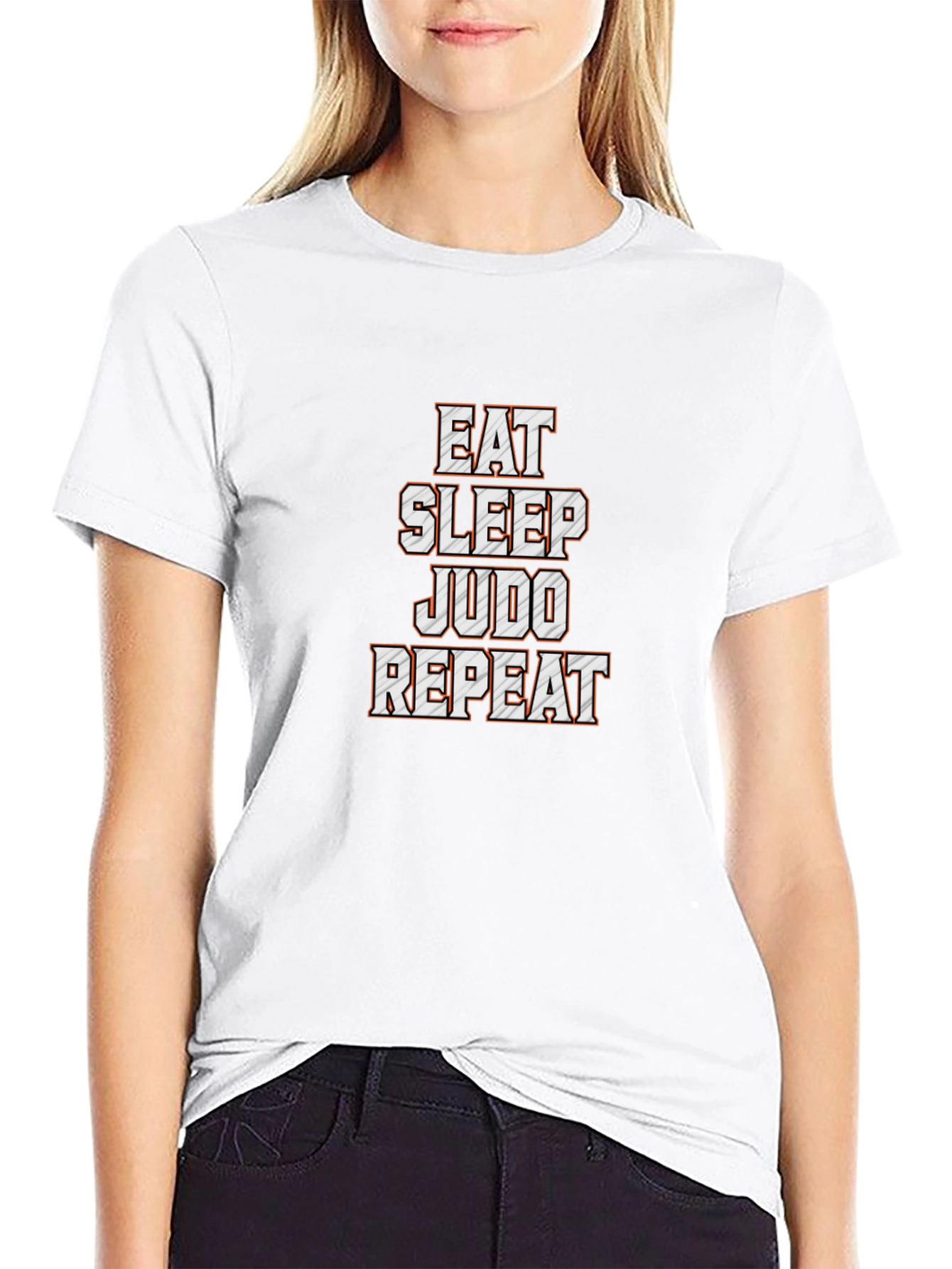 Eat Sleep Judo Repeat T-Shirt - Black