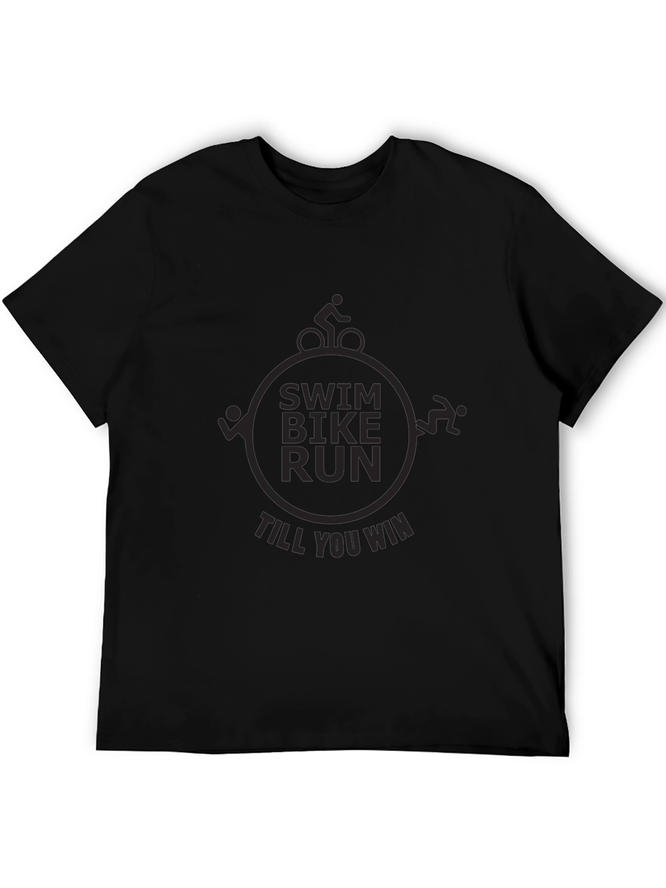 Swim Bike Run Triathlon T-Shirt - Till You Win!
