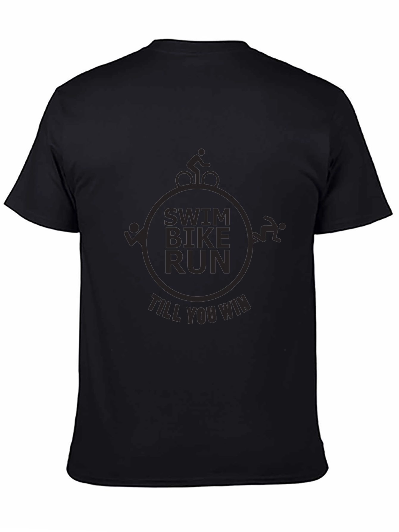 Swim Bike Run Triathlon T-Shirt - Till You Win!