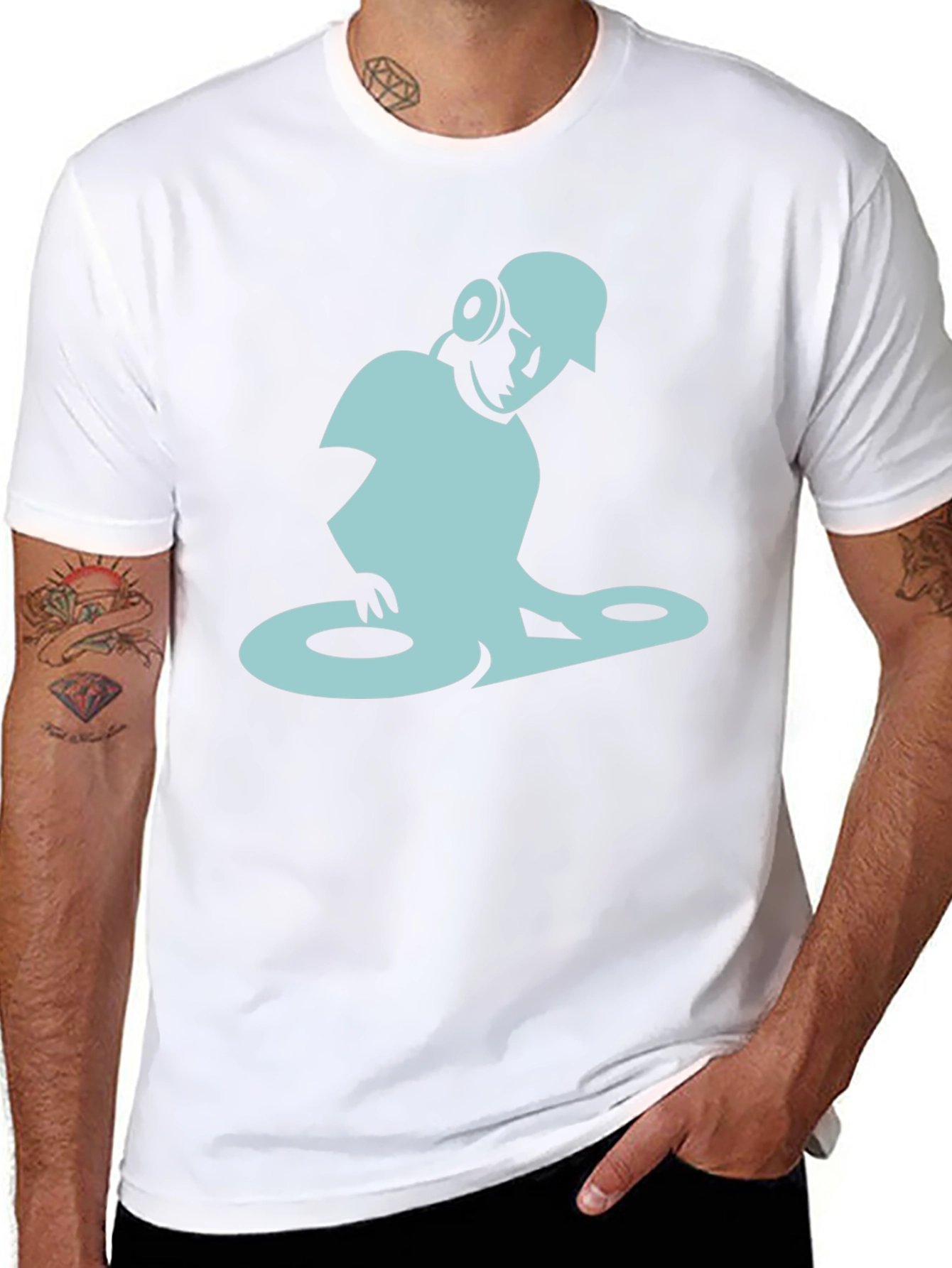 DJ Graphic Tee - Cool Turntable Design