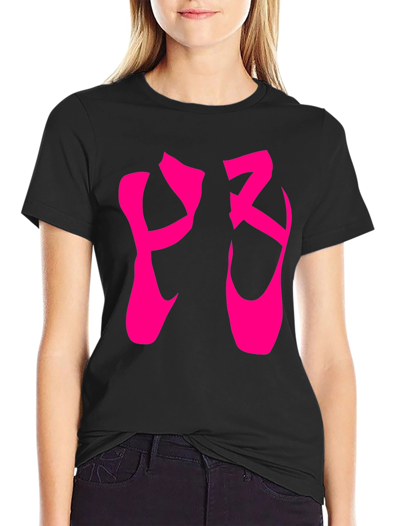Ballerina Shoes Graphic Tee - Stylish Dance Lover Shirt