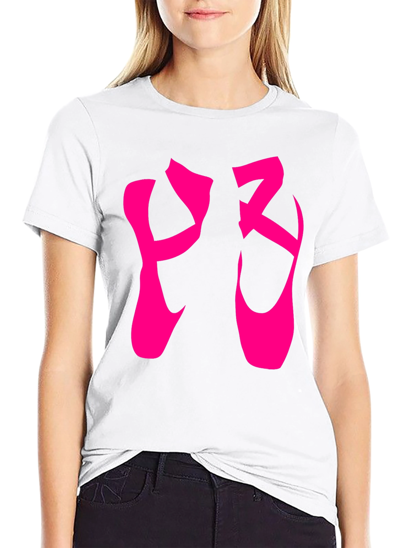 Ballerina Shoes Graphic Tee - Stylish Dance Lover Shirt