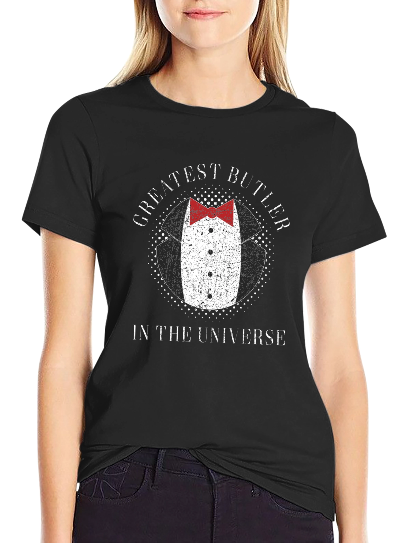 Greatest Butler in the Universe Black T-Shirt